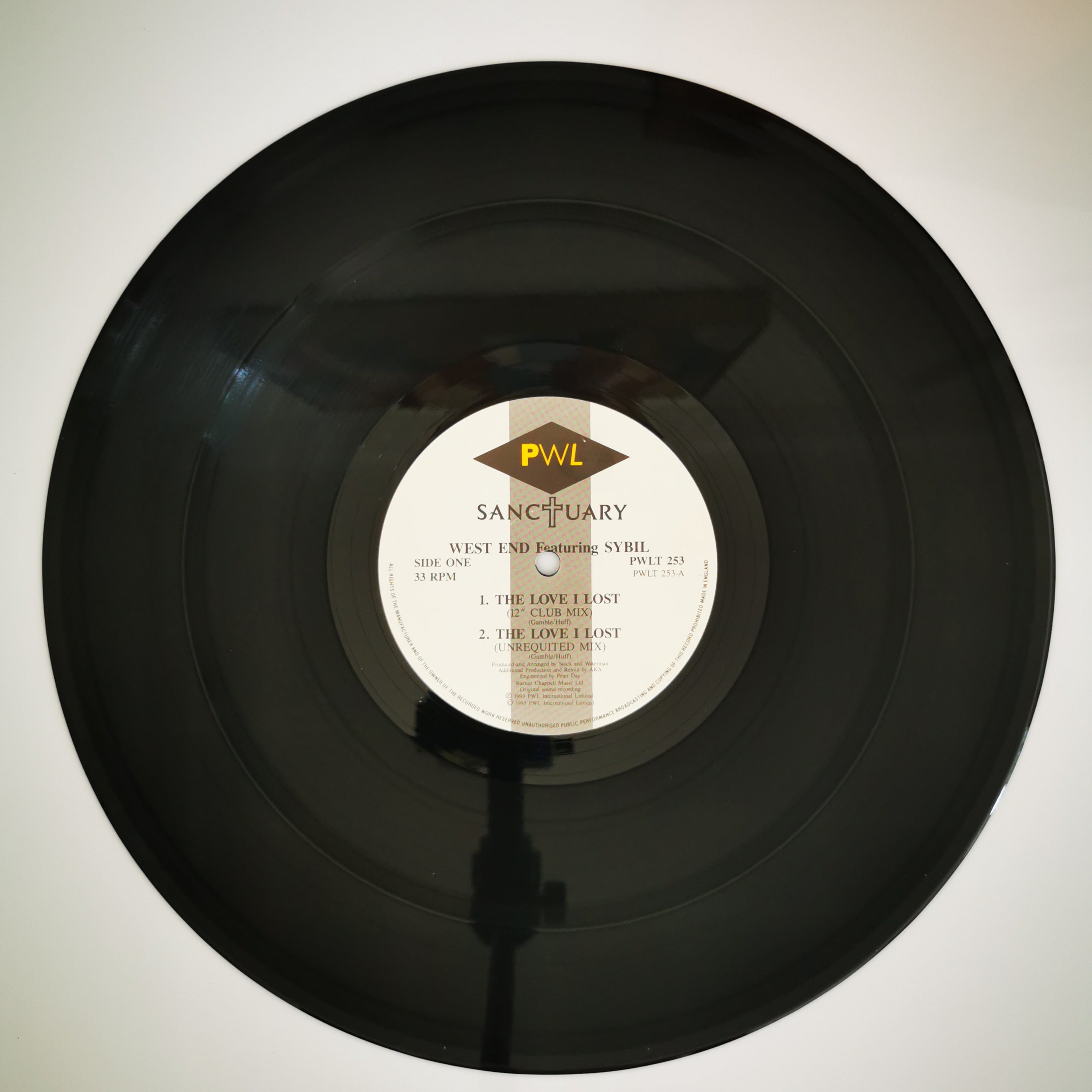 West End Featuring Sybil – The Love I Lost Vinyl 12" Single Record