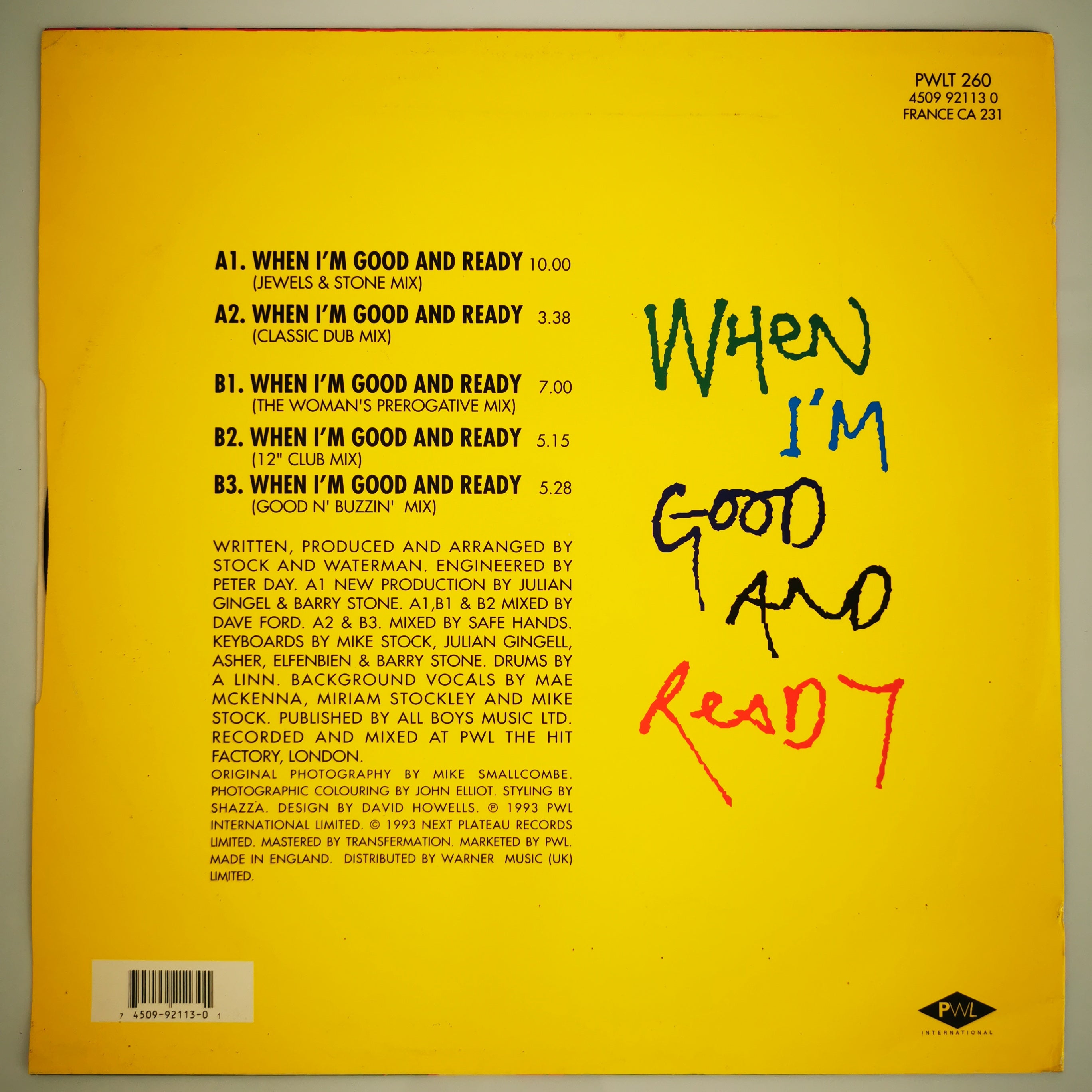 Sybil – When I'm Good And Ready Vinyl 12" Single Record