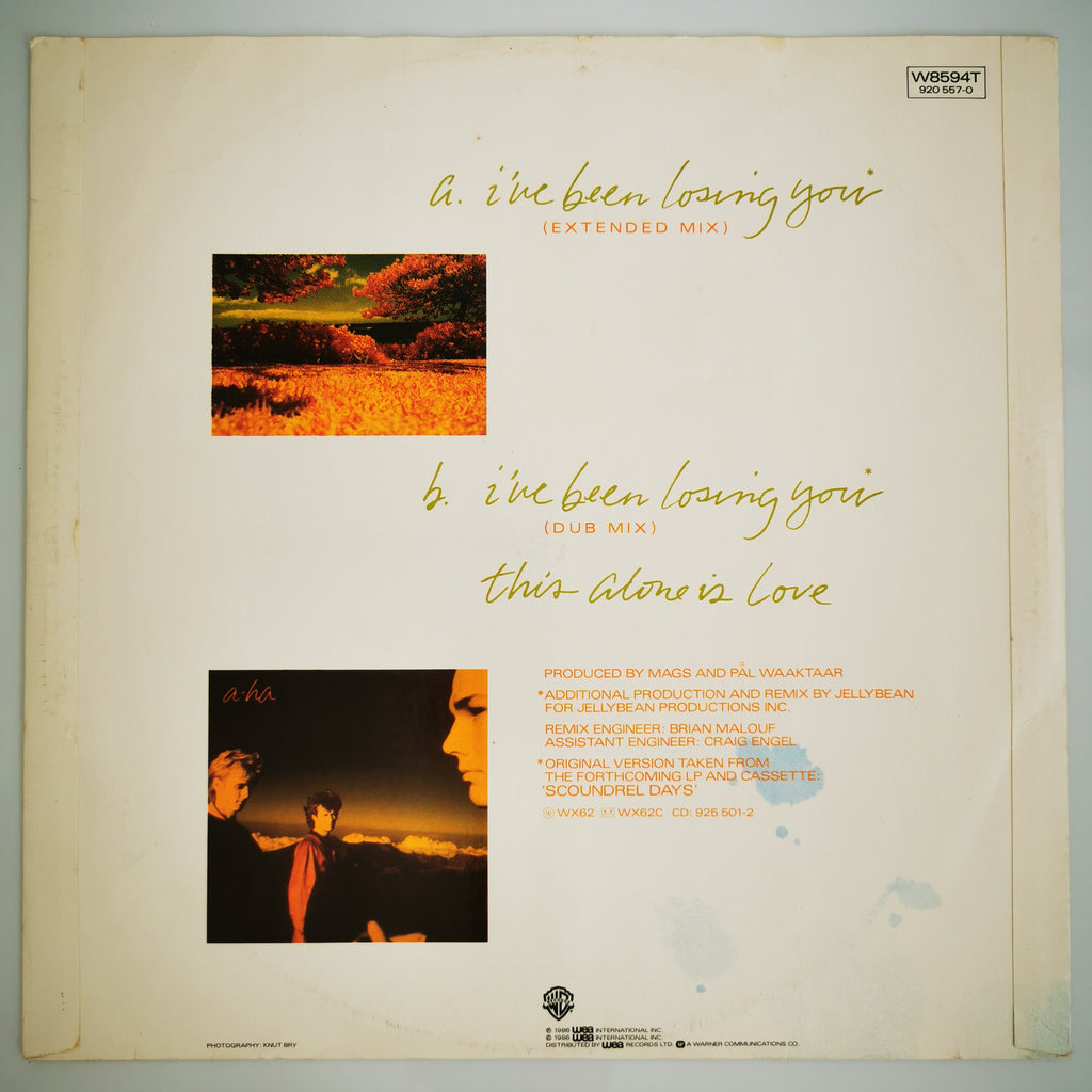 a-Ha I've Been Losing You 12" vinyl Record