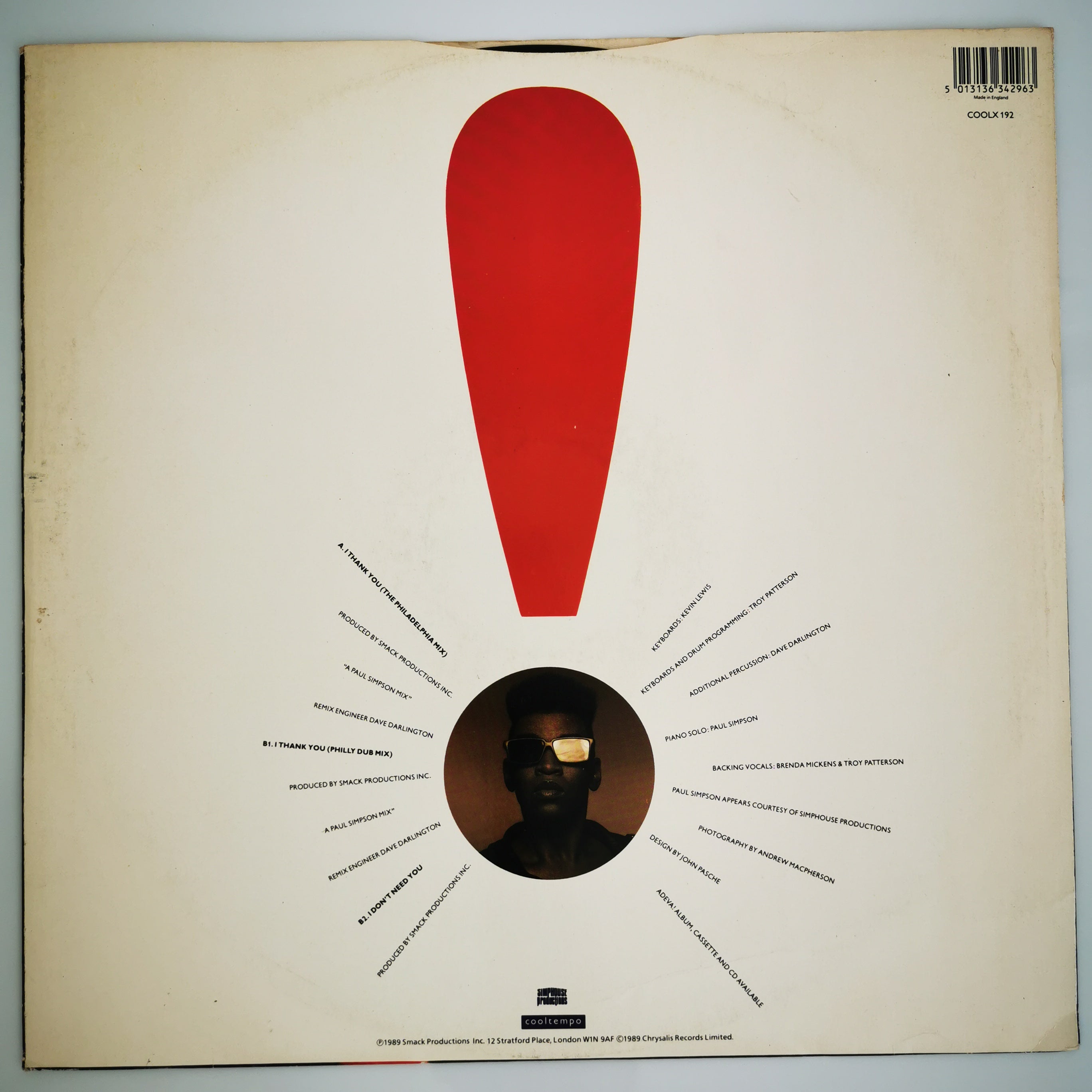 Adeva – I Thank You Vinyl 12" Single Record