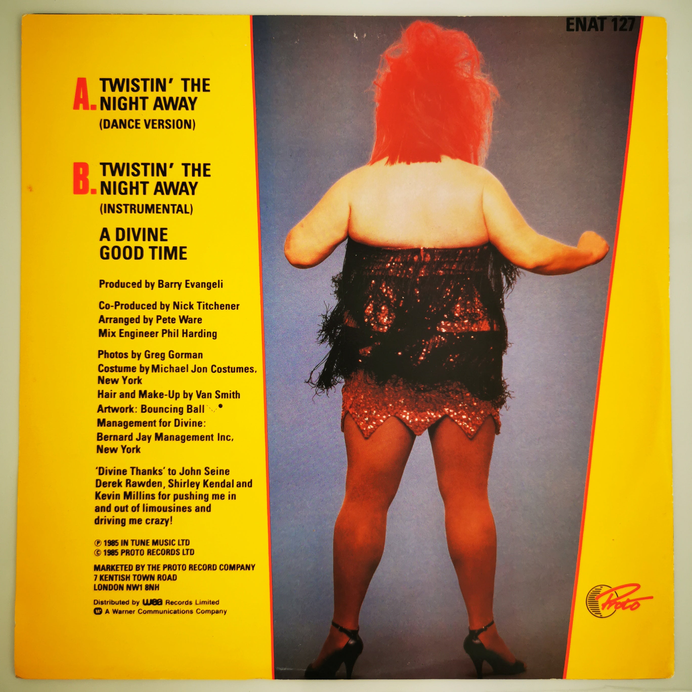 Divine – Twistin' The Night Away 12" Vinyl Single (Bouns Record)