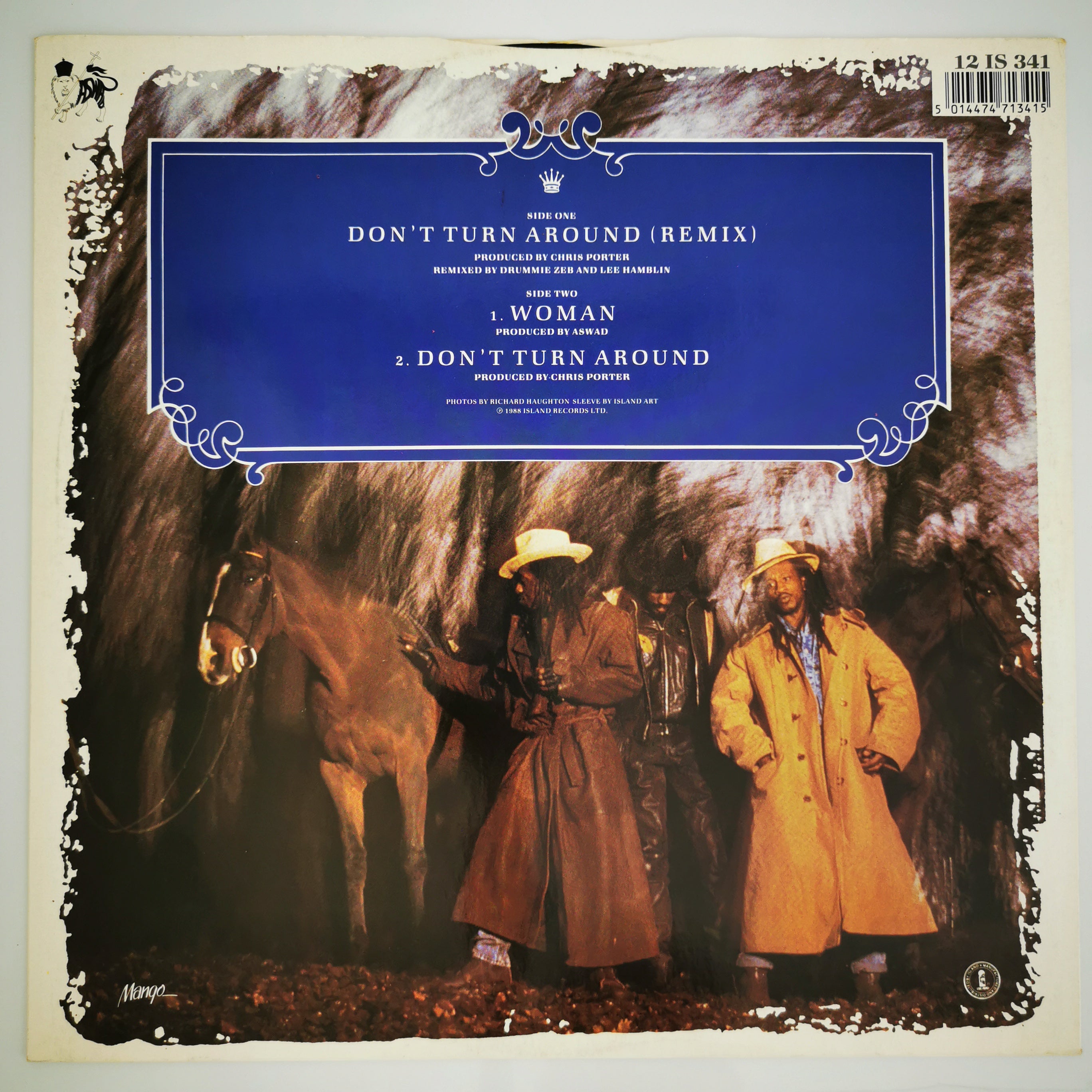 Aswad Don't Turn Around - Remix 12" vinyl Record