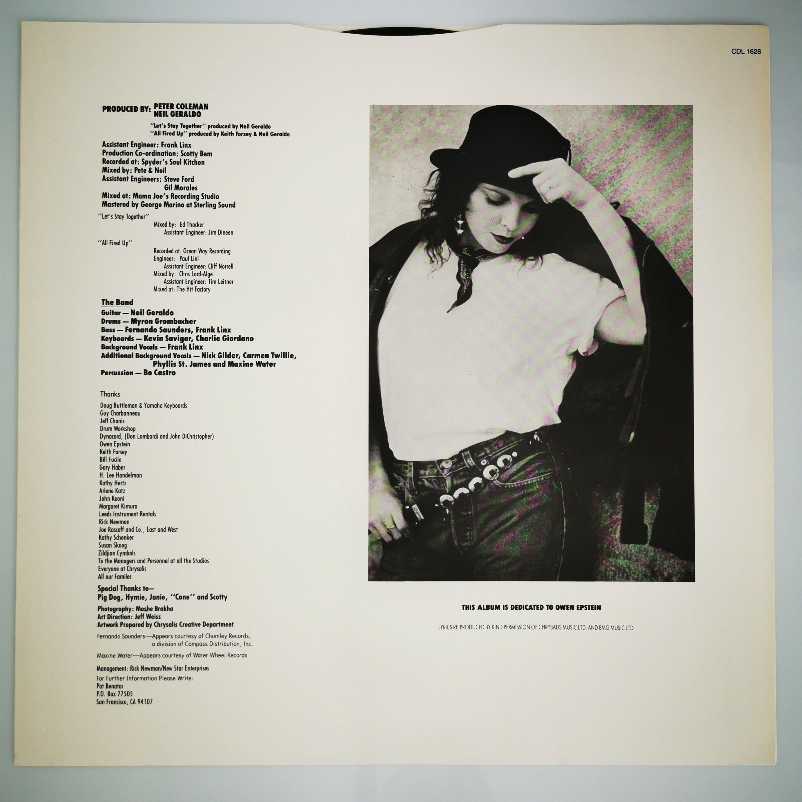 Pat Benatar Wide Awake In Dreamland Vinyl LP Record