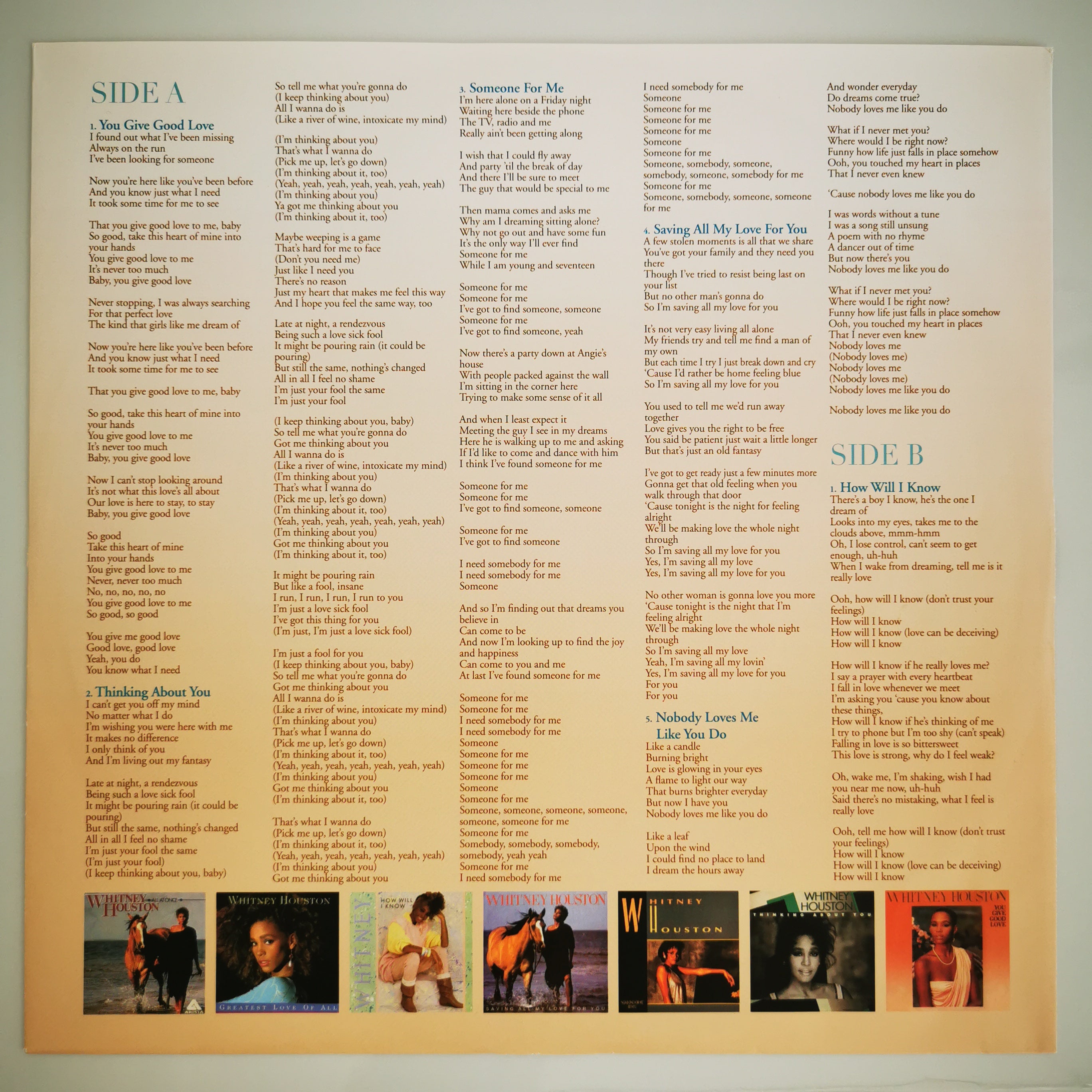 Whitney Houston - Whitney Houston Vinyl LP Record