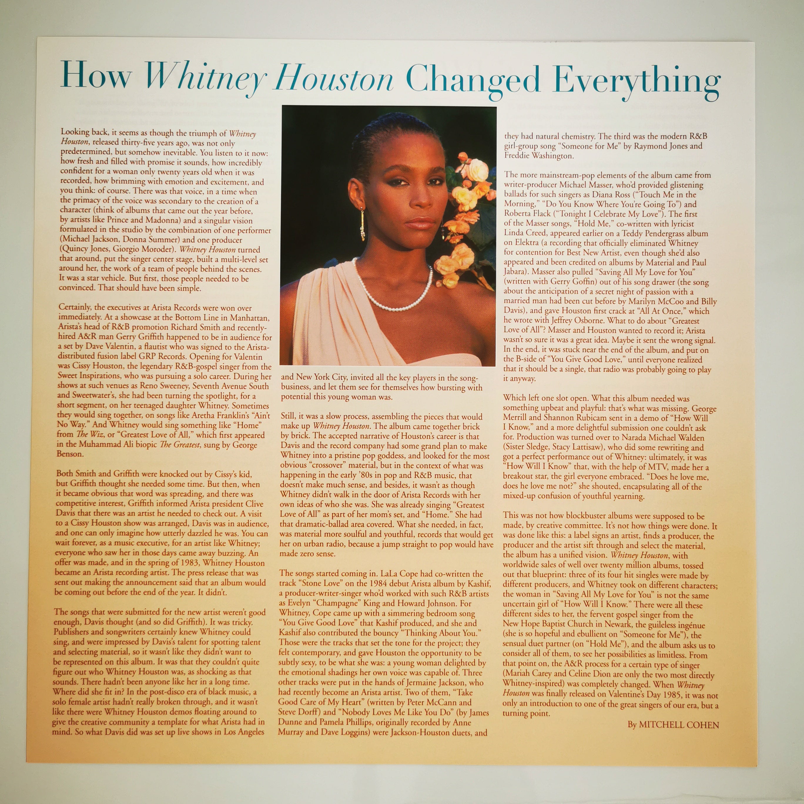 Whitney Houston - Whitney Houston Vinyl LP Record