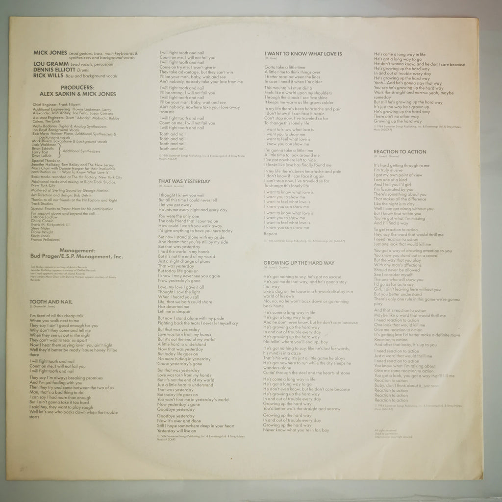 Foreigner Agent Provocateur - Vinyl LP G/G
