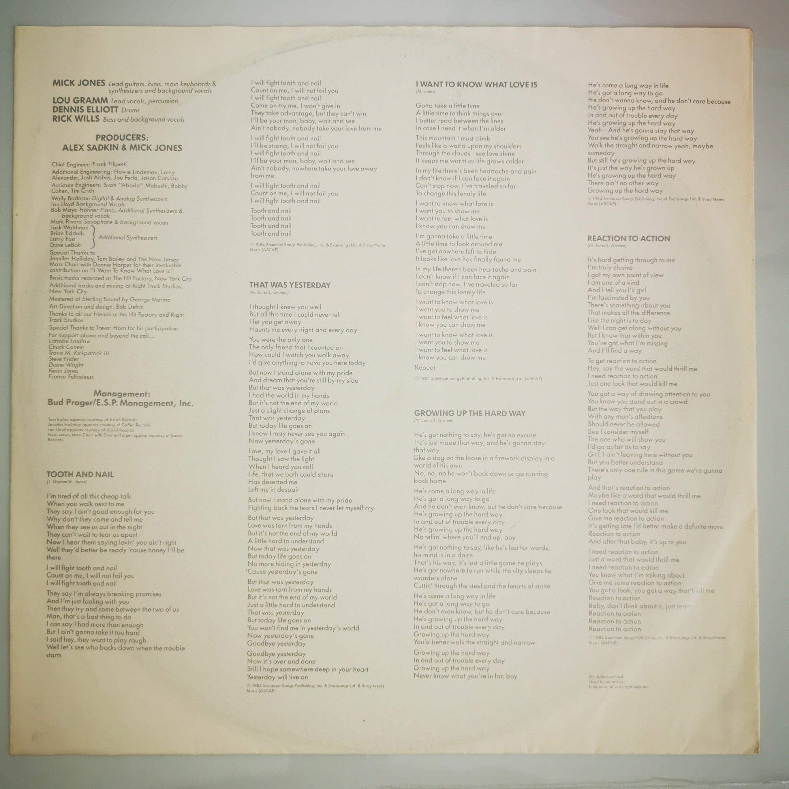 Foreigner Agent Provocateur - Vinyl LP G/G