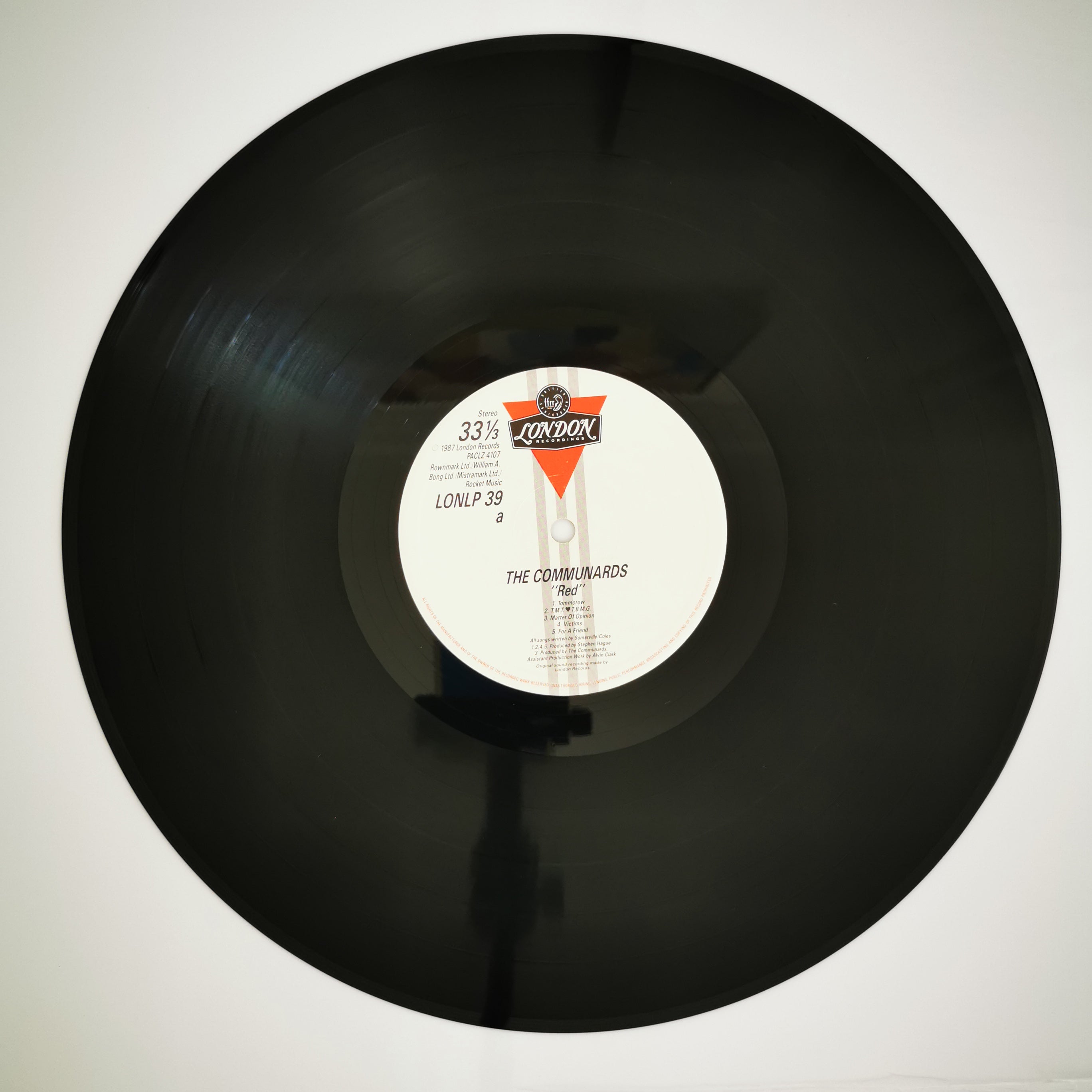 The Communards – Red Vinyl LP Record