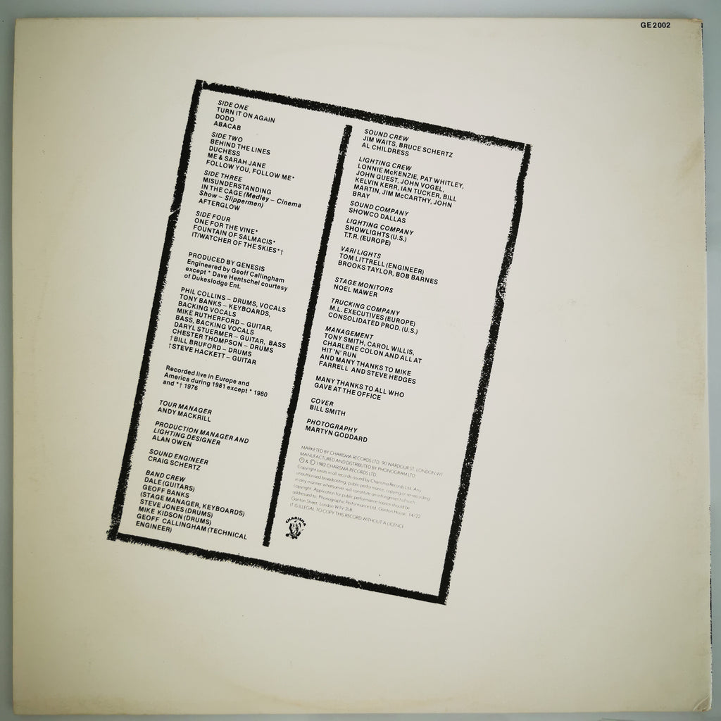 Genesis Three Sides Live 2-LP vinyl Record Set