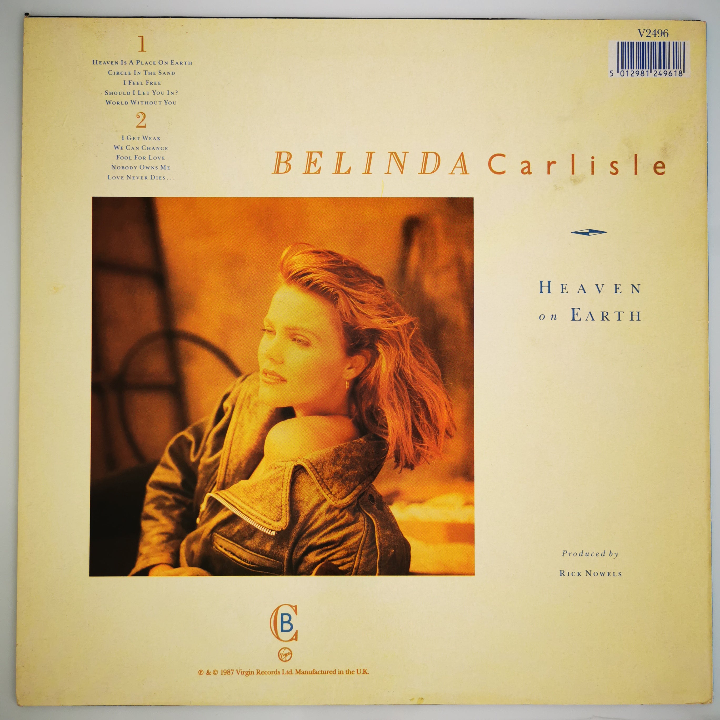 Belinda Carlisle Heaven On Earth Vinyl LP Record
