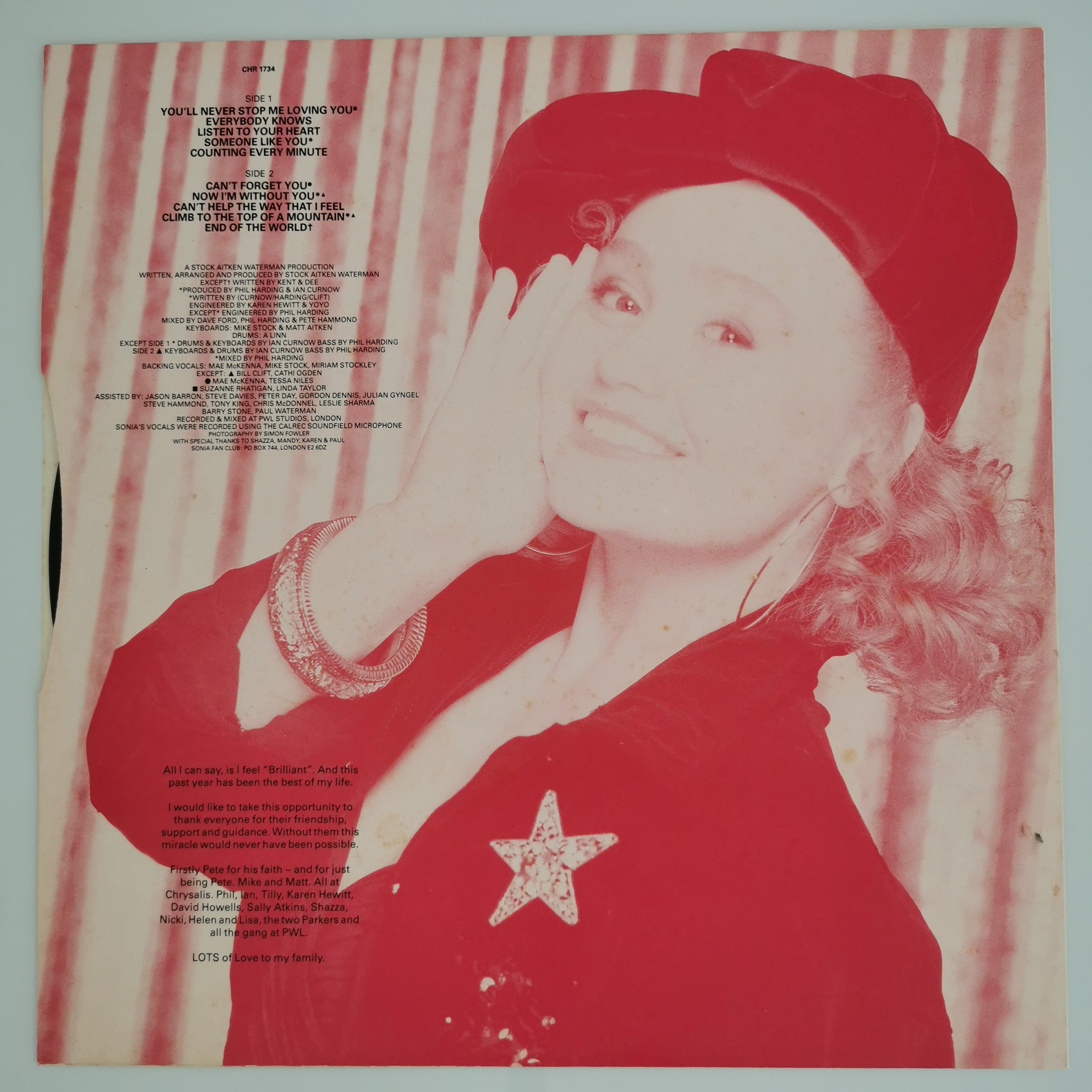 Sonia – Everybody Knows Vinyl LP Record