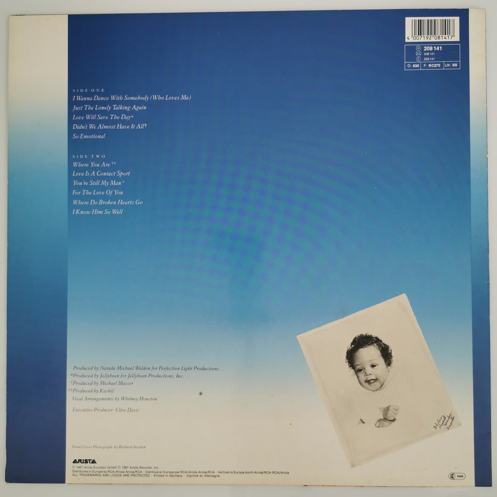 Whitney Houston Whitney Vinyl LP Record