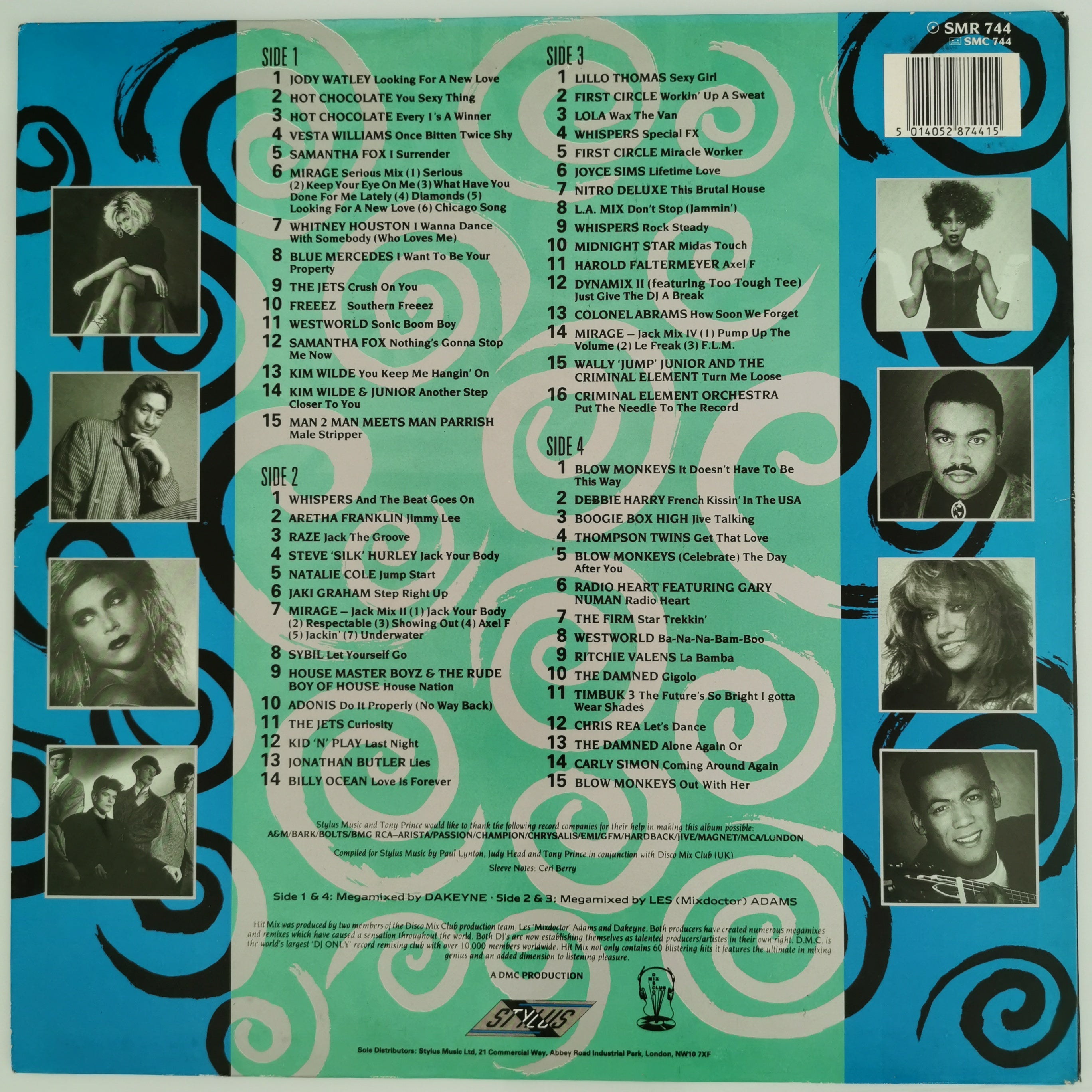 Hit Mix 60 Non Stop Hits Double Vinyl LP Record 1987