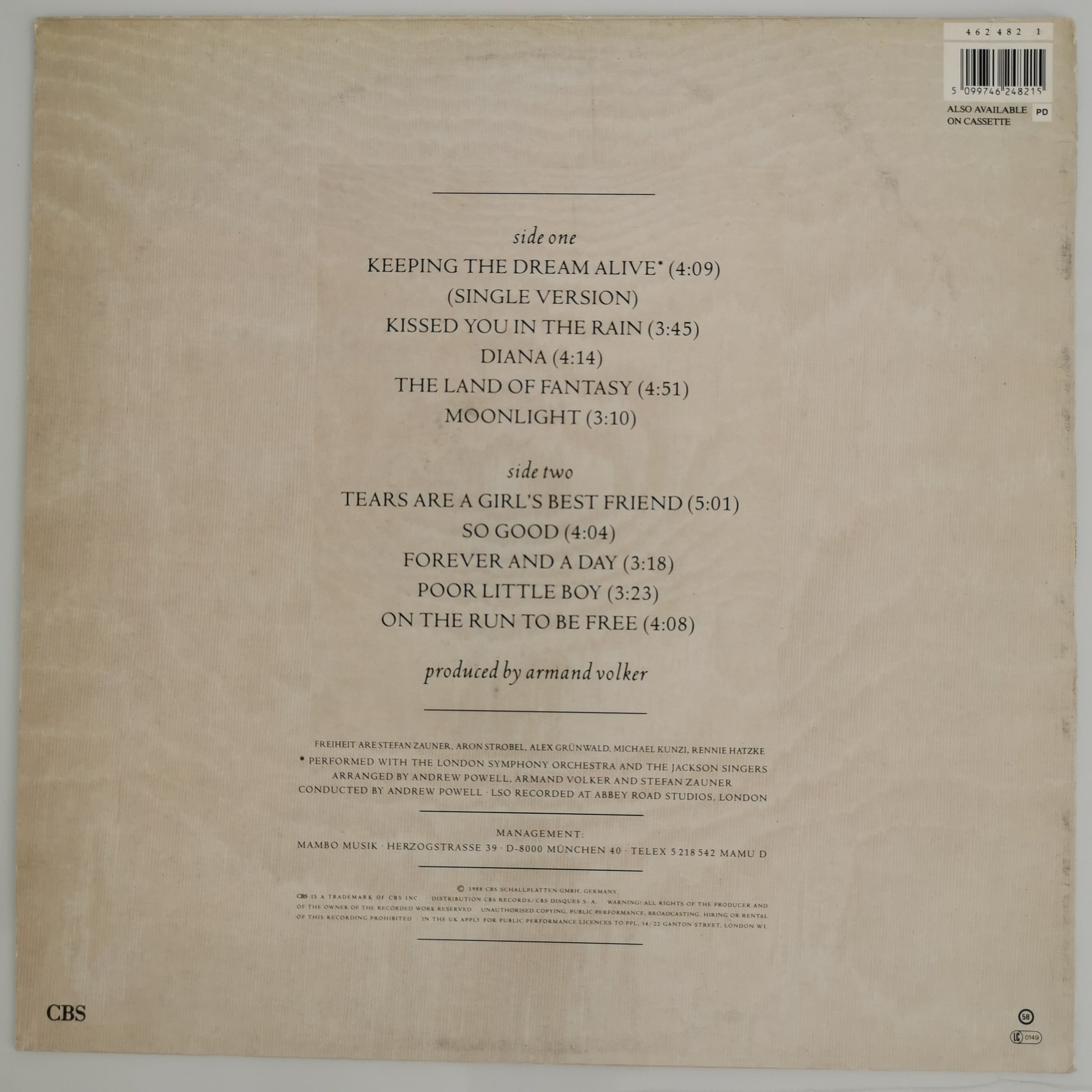 Freiheit – Fantasy Vinyl LP Record