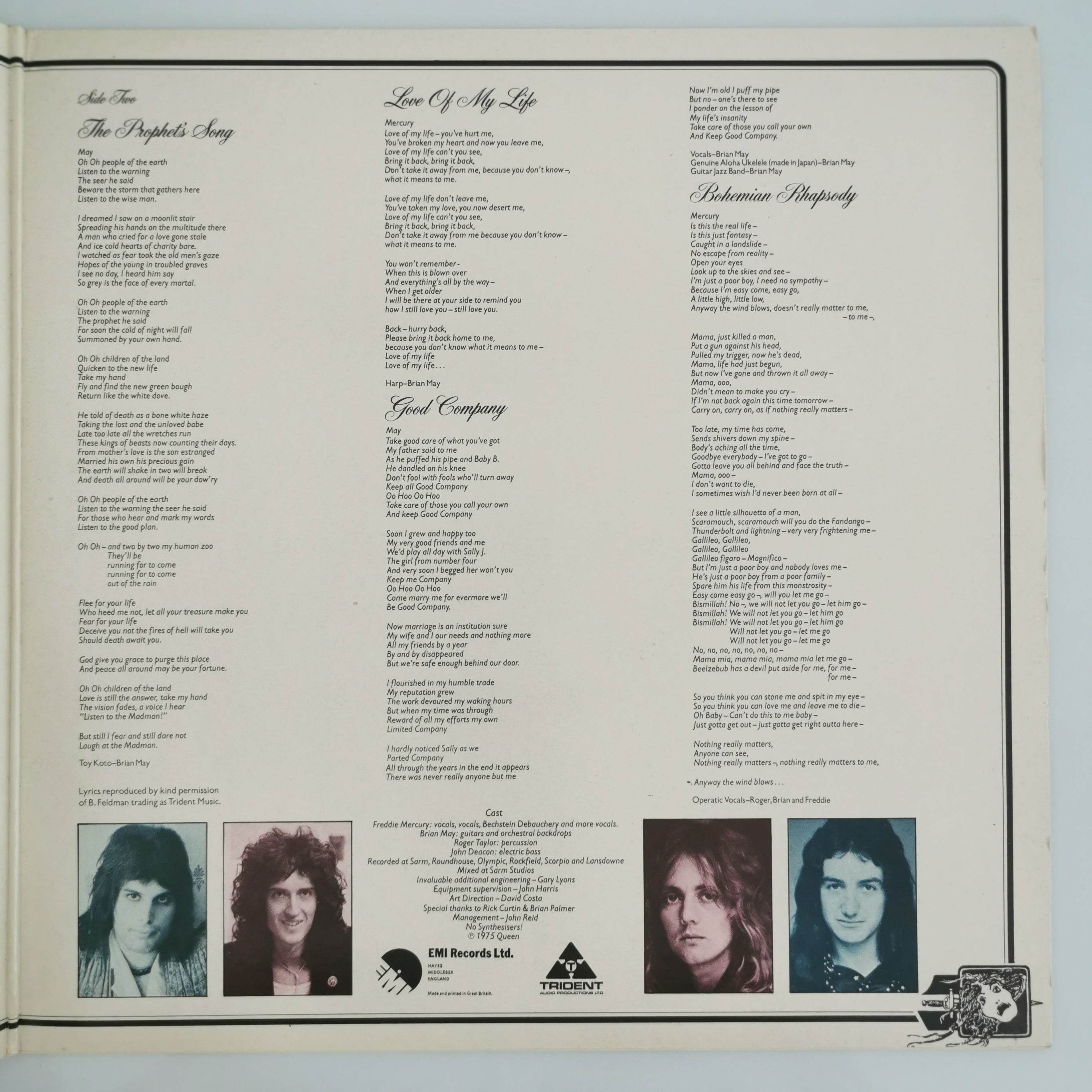 Queen A Night At The Opera Vinyl LP Record