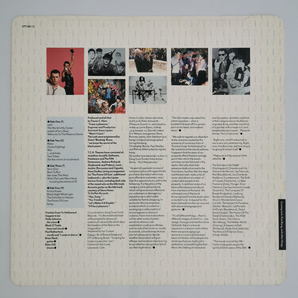 Frankie Goes To Hollywood Welcome To The Pleasuredome Vinyl LP