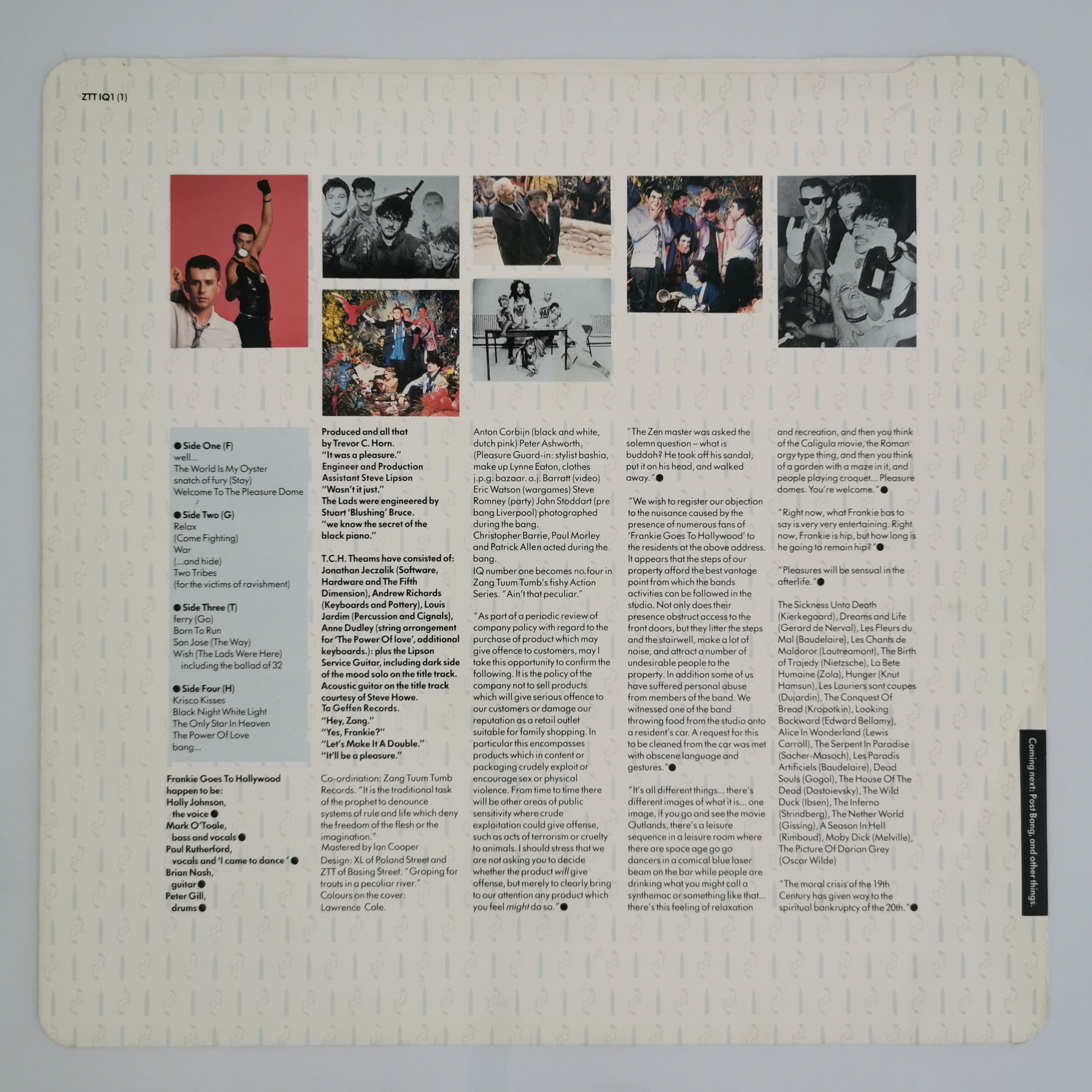 Frankie Goes To Hollywood Welcome To The Pleasuredome Vinyl LP