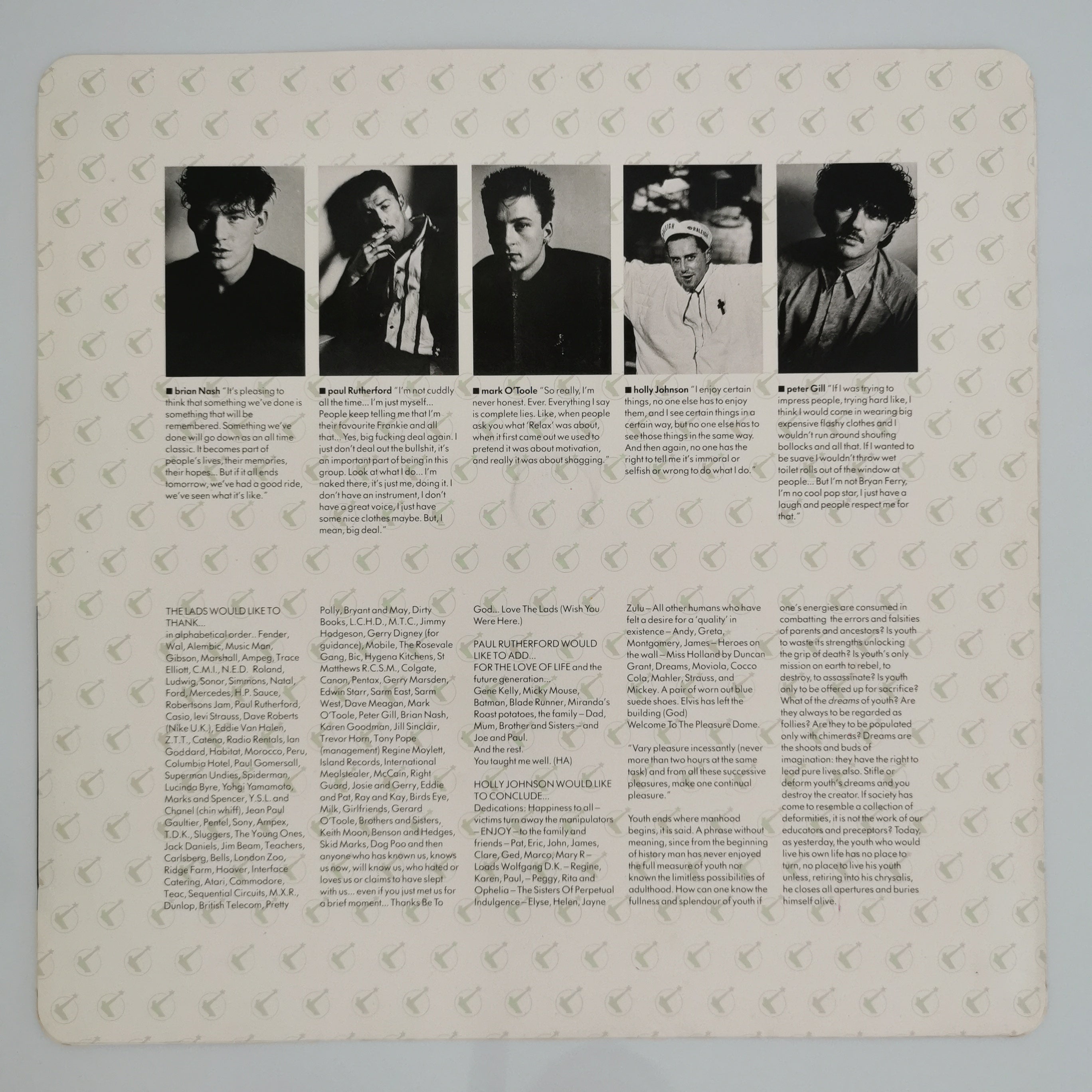 Frankie Goes To Hollywood Welcome To The Pleasuredome Vinyl LP