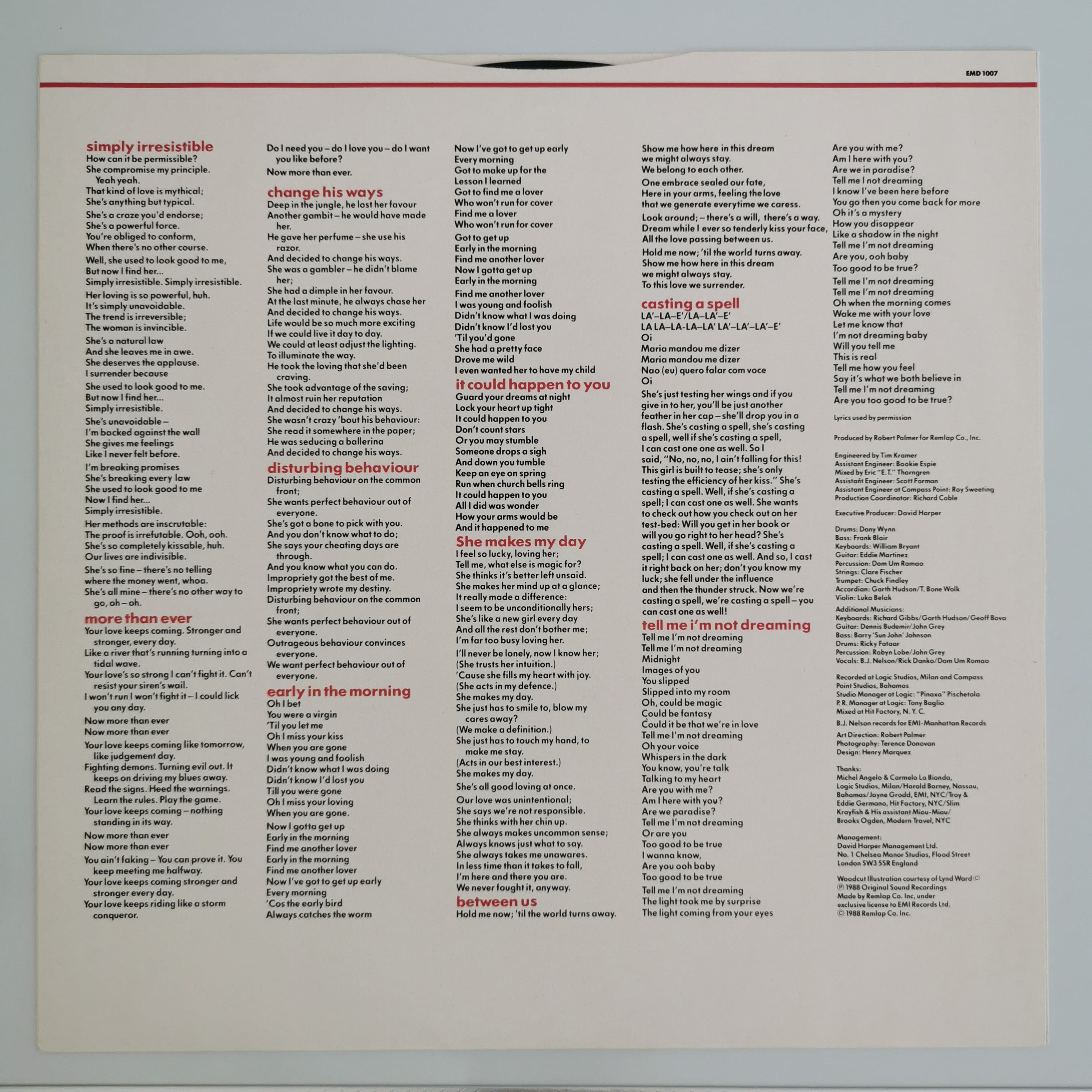 Robert Palmer – Heavy Nova Vinyl LP Record 1988