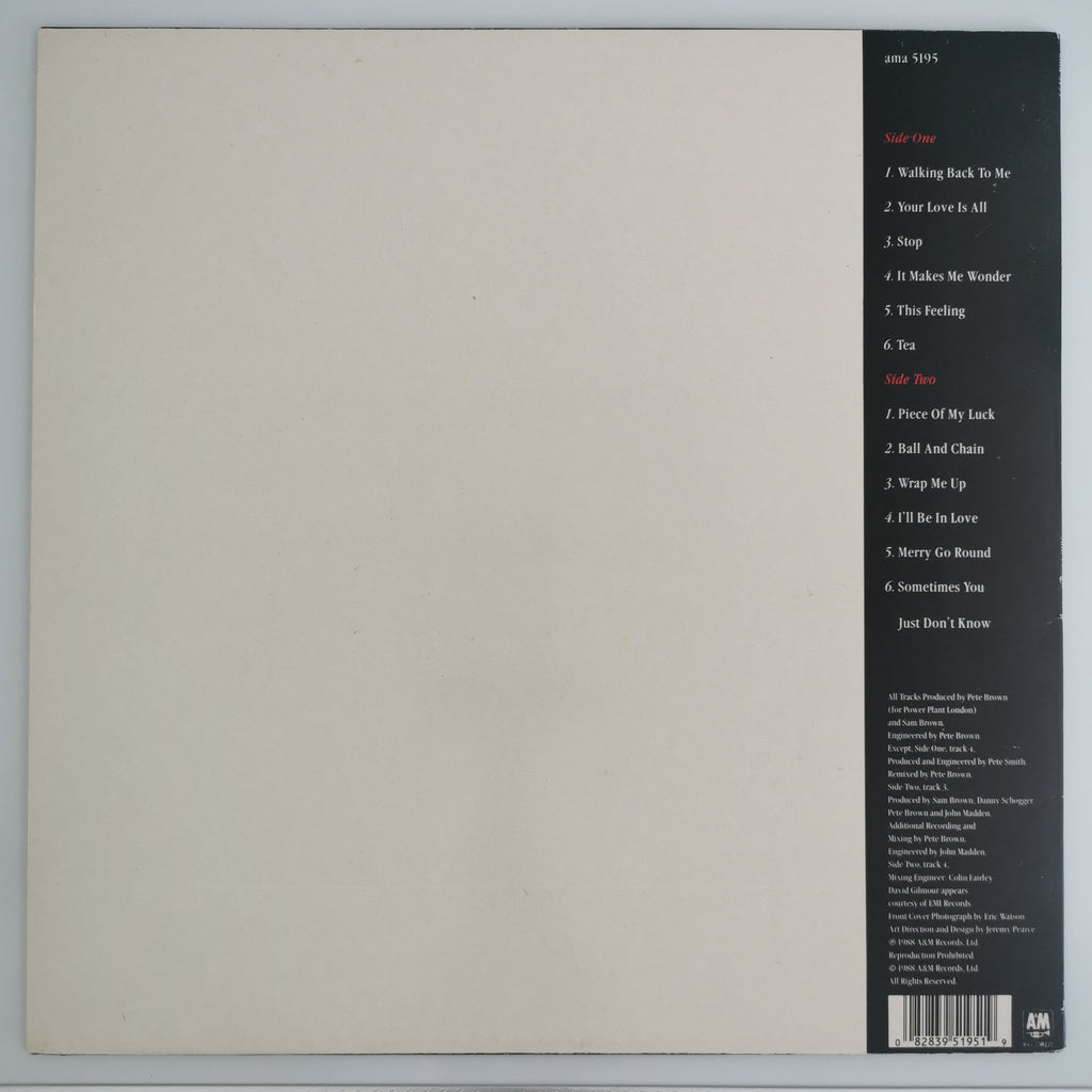 Sam Brown – Stop! Vinyl LP Record 1988