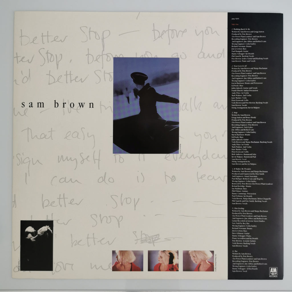 Sam Brown – Stop! Vinyl LP Record 1988