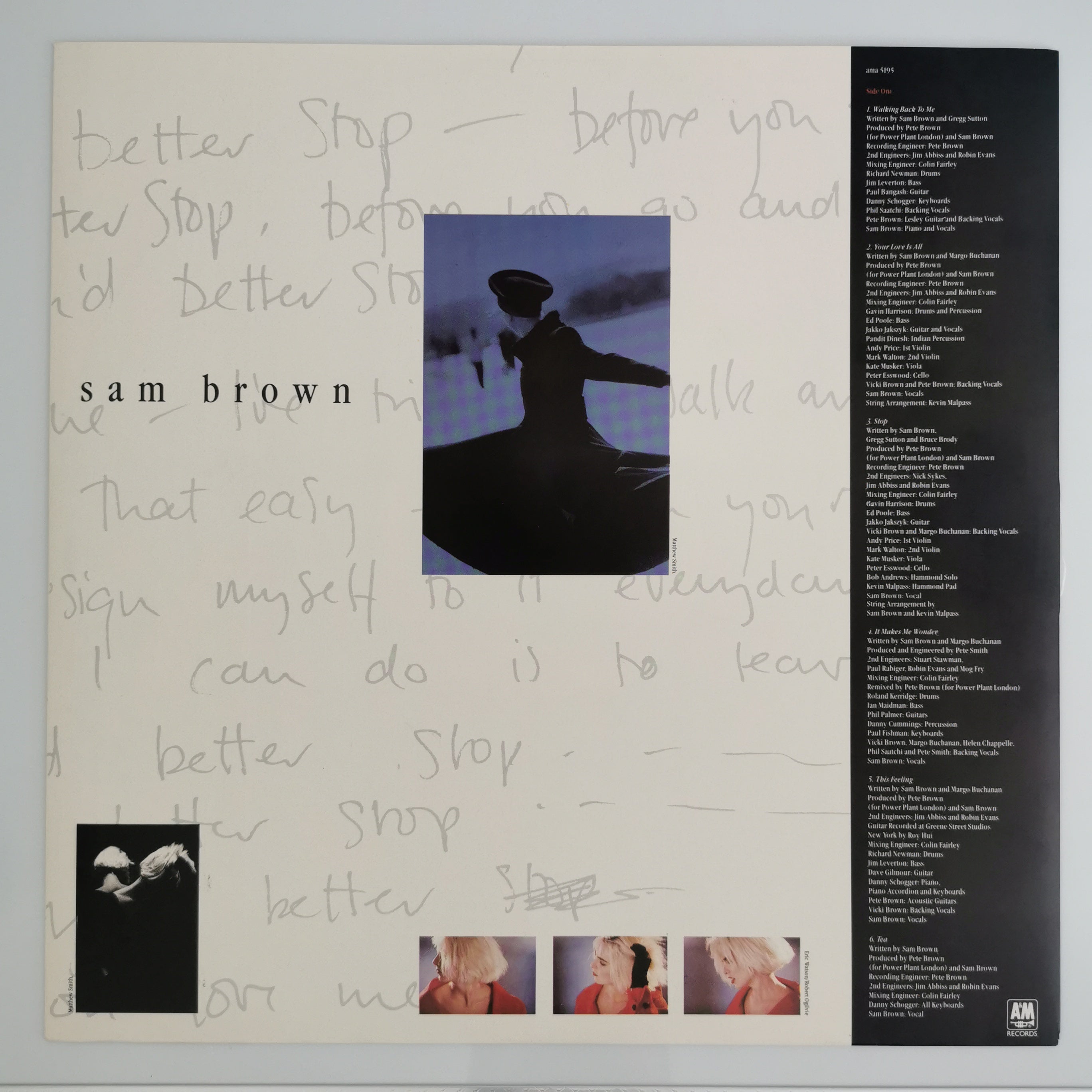 Sam Brown – Stop! Vinyl LP Record 1988