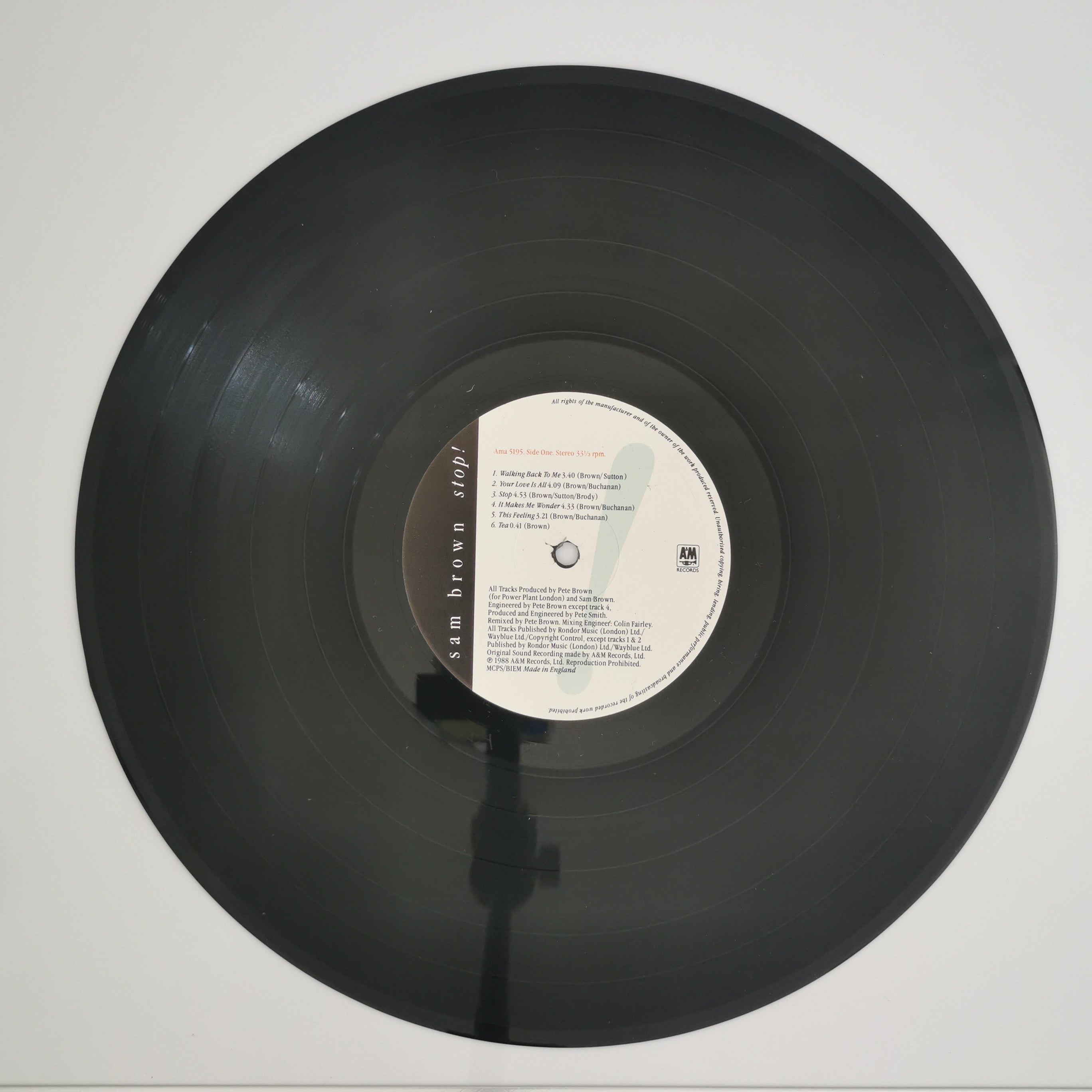 Sam Brown – Stop! Vinyl LP Record 1988