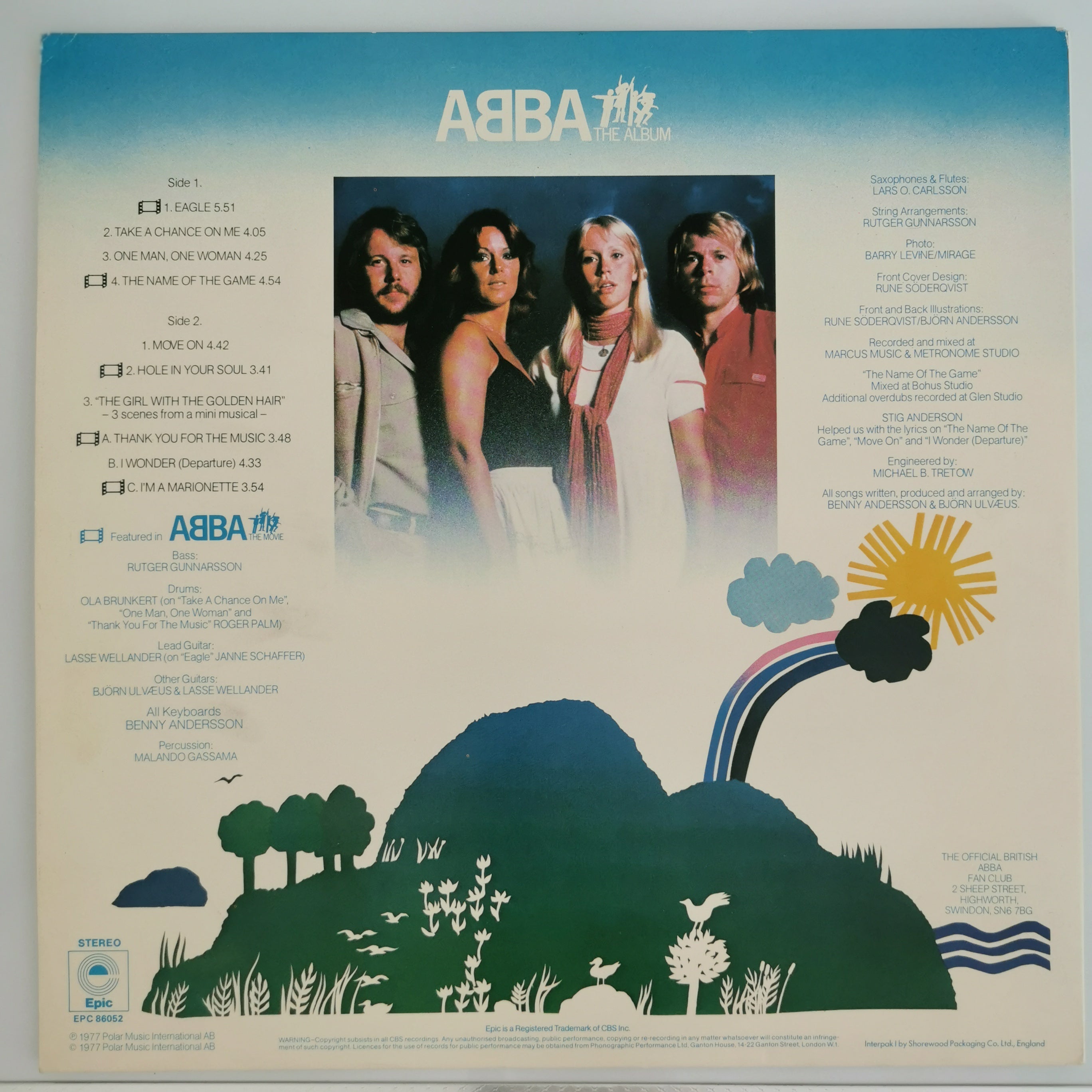 Abba ABBA The Album Vinyl LP Record 1977