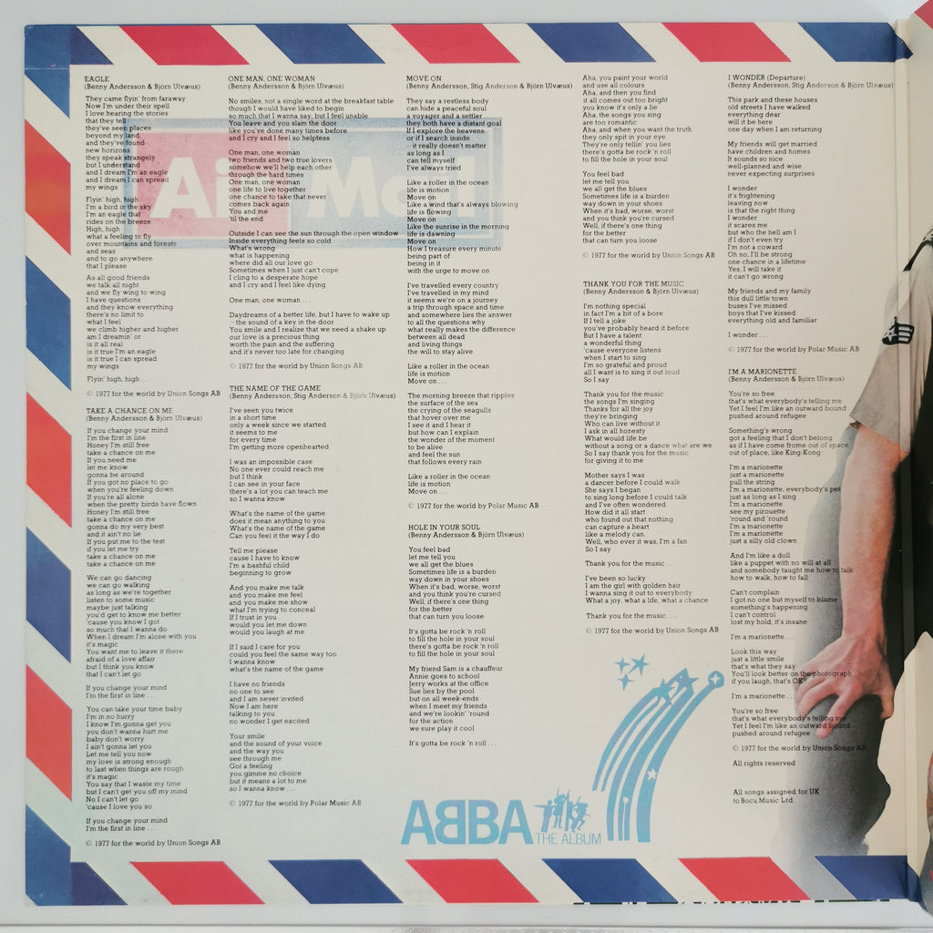 Abba ABBA The Album Vinyl LP Record 1977