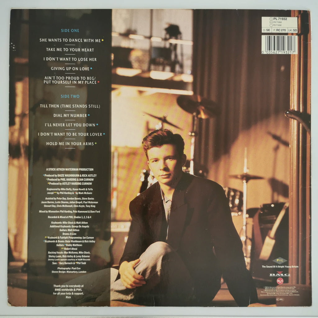 Rick Astley – Hold Me In Your Arms Vinyl LP Record