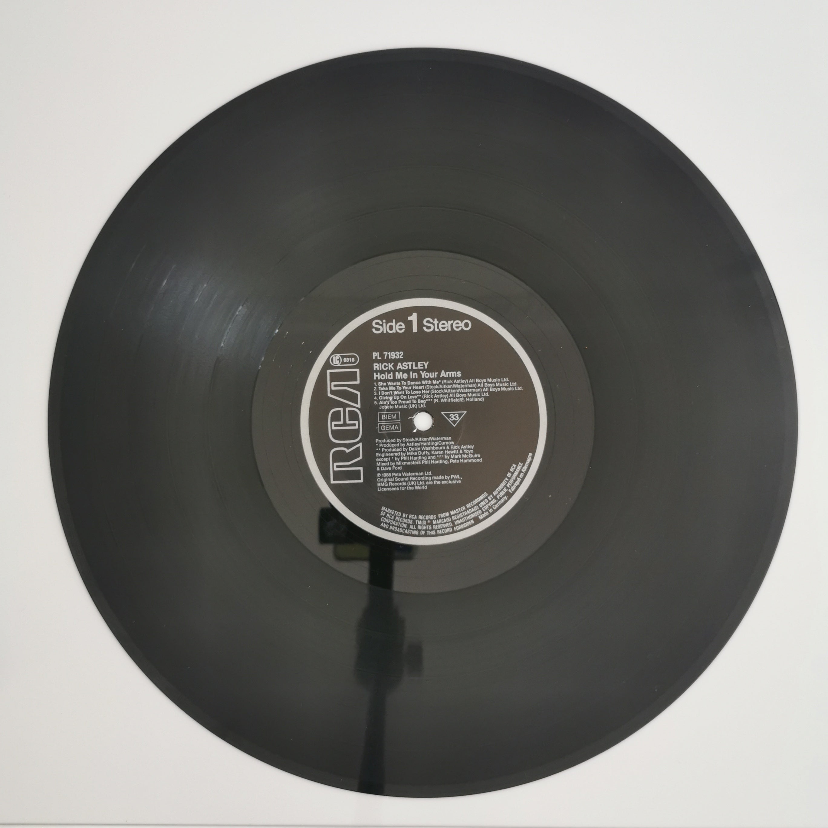 Rick Astley – Hold Me In Your Arms Vinyl LP Record