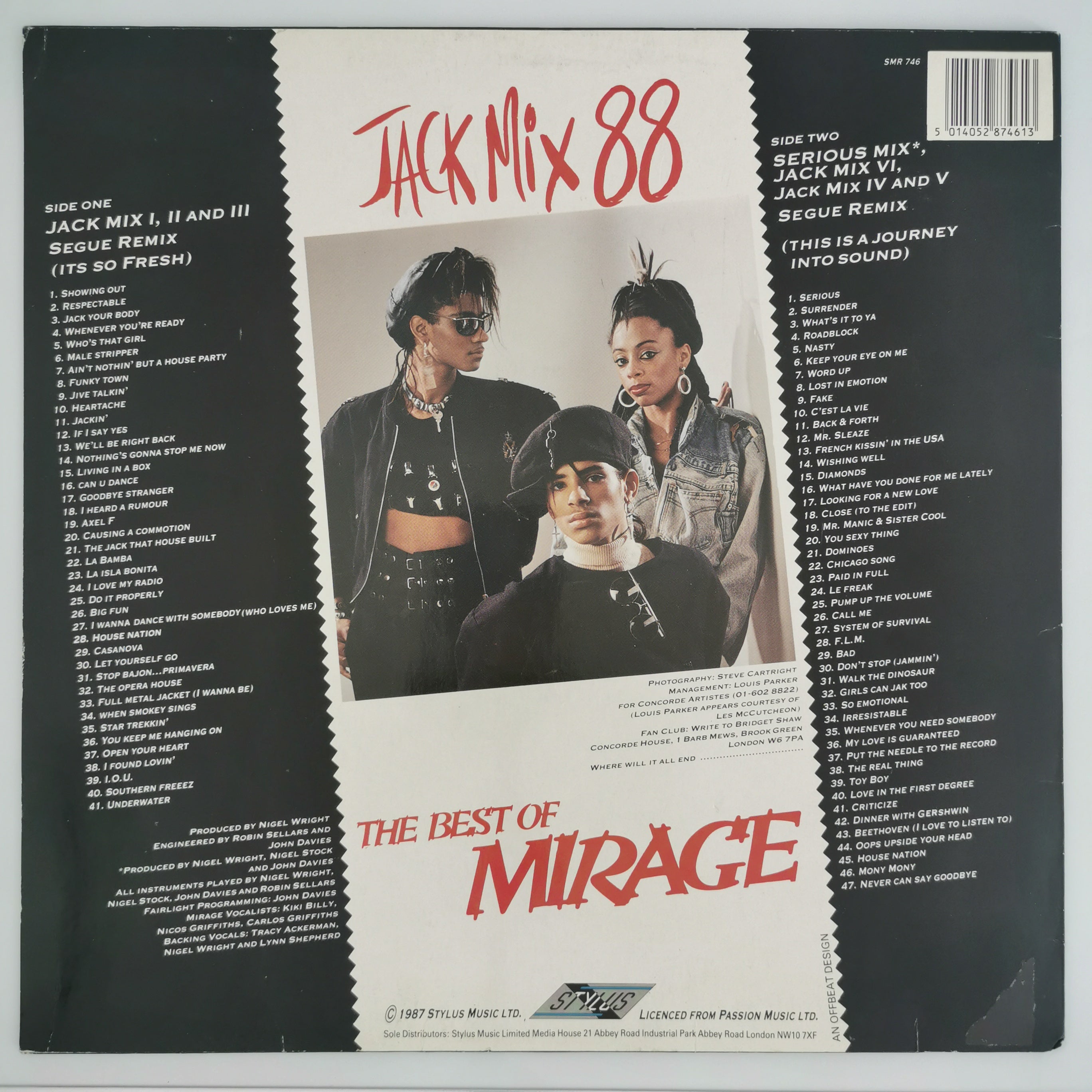 Mirage Jack Mix '88: The Best Of Mirage Vinyl LP