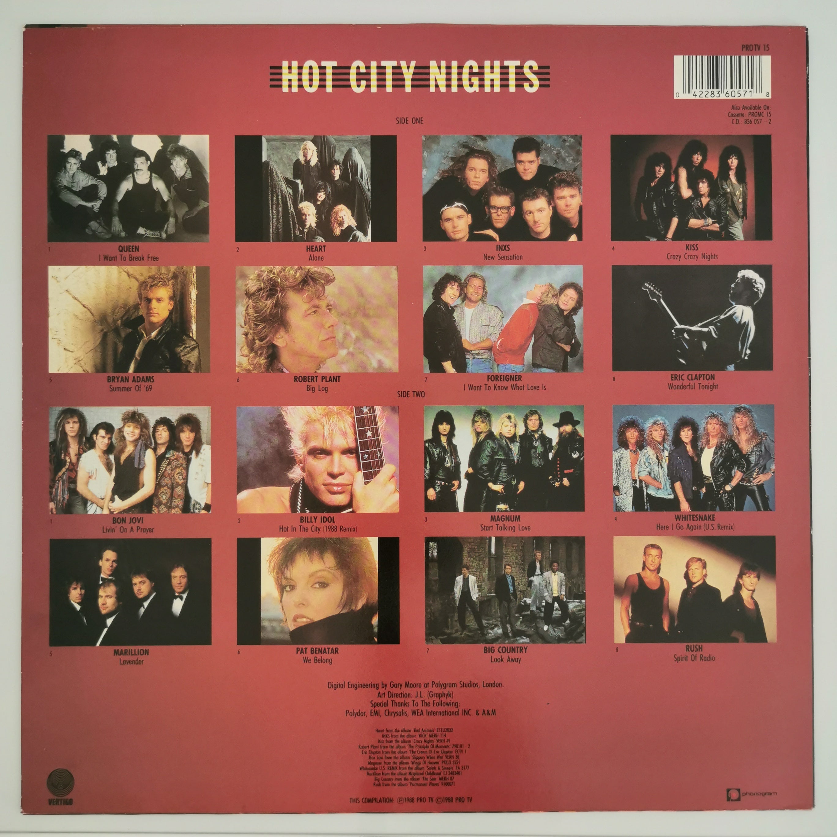 Hot City Nights UK Vinyl LP Record 1988