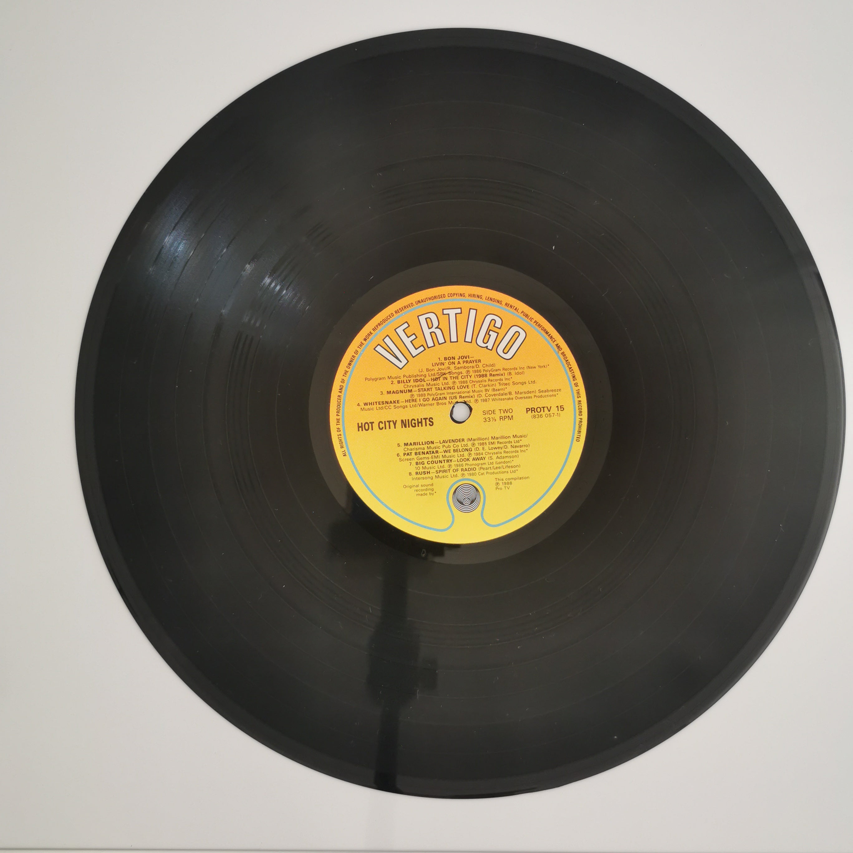 Hot City Nights UK Vinyl LP Record 1988