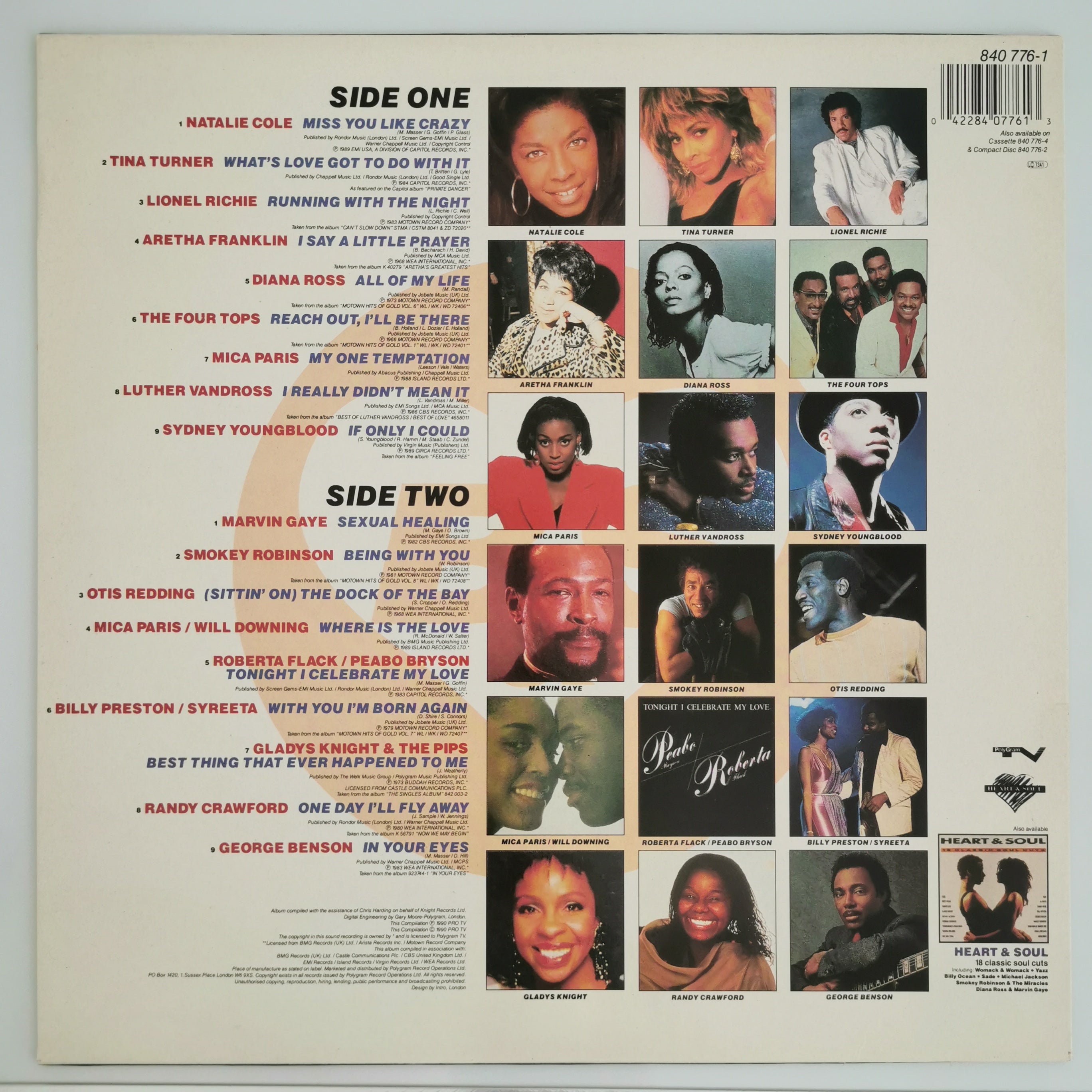 Body & Soul 18 Classic Soul Cuts Vinyl LP Record 1990