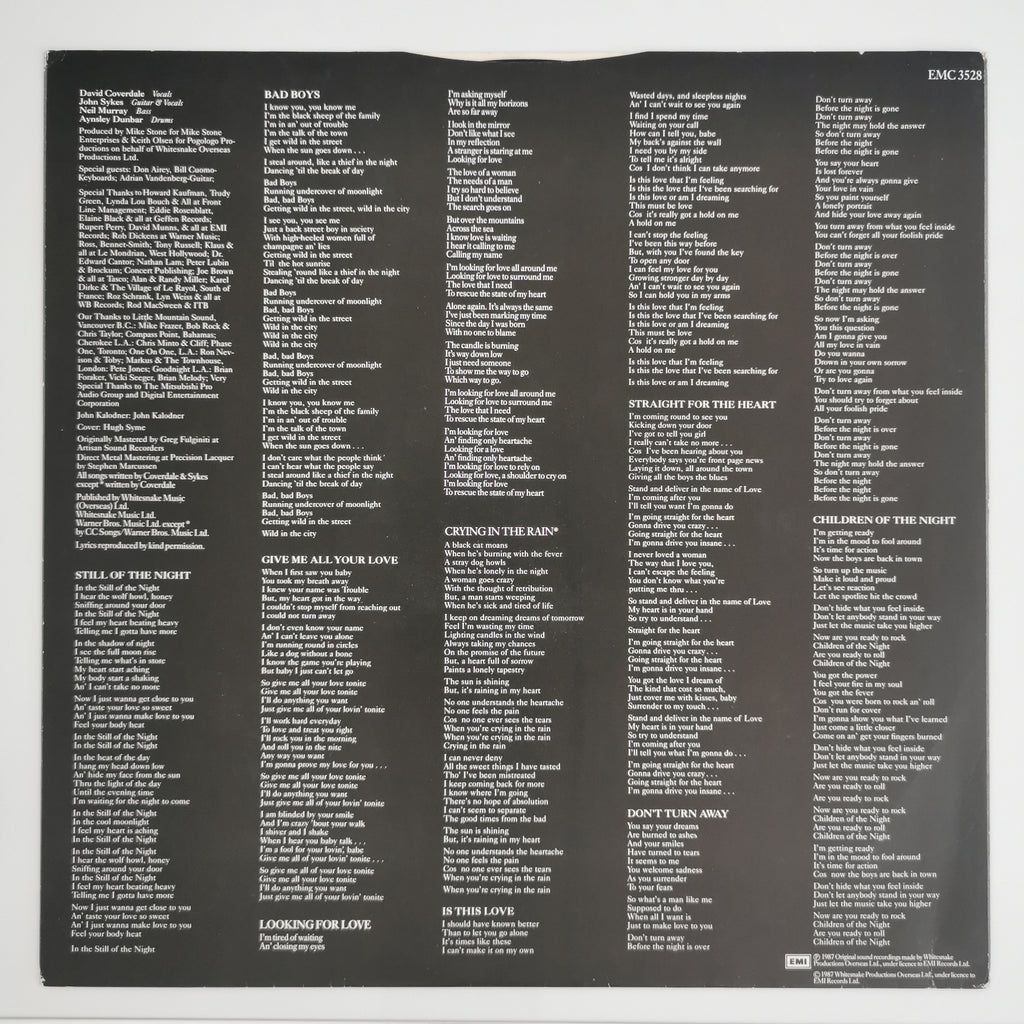 Whitesnake - Whitesnake Vinyl LP Record