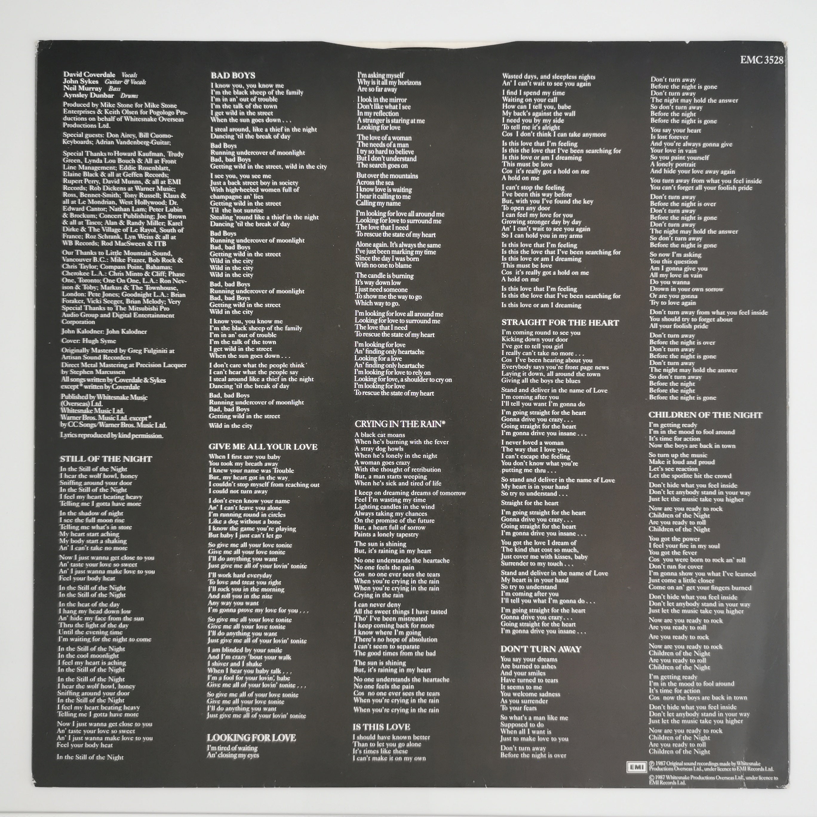 Whitesnake - Whitesnake Vinyl LP Record