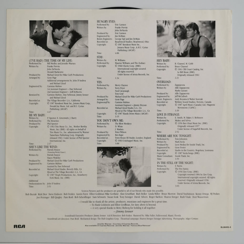 Dirty Dancing Soundtrack Vinyl LP Record
