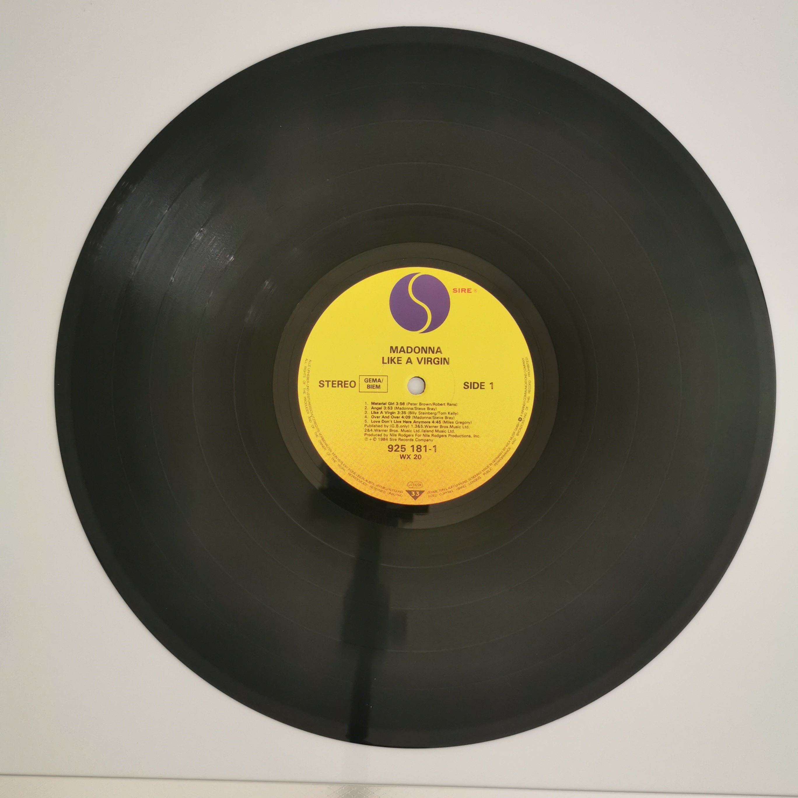 Madonna Like A Virgin Vinyl LP Record 1985