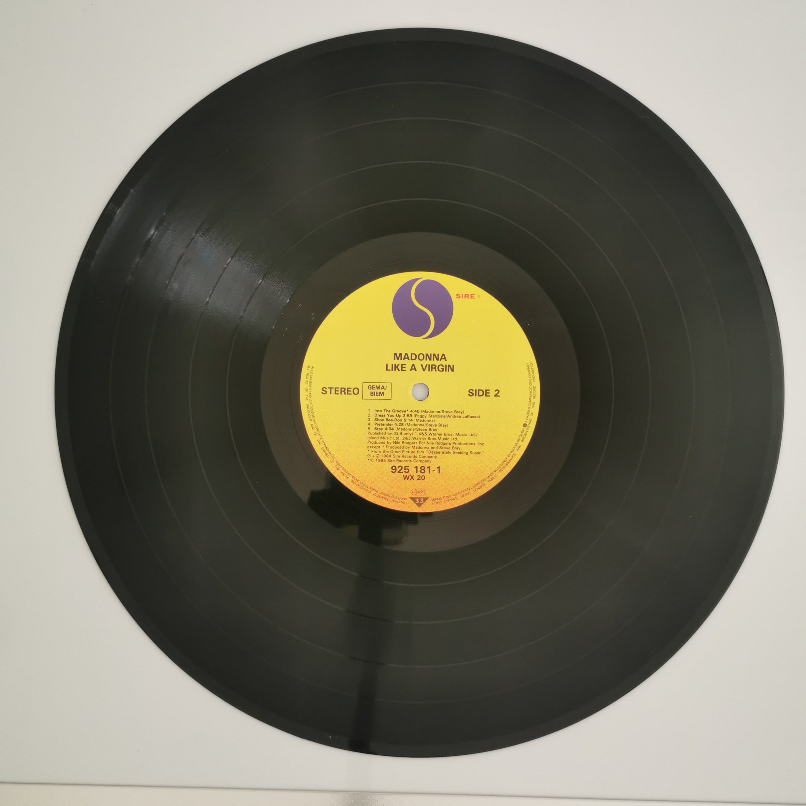 Madonna Like A Virgin Vinyl LP Record 1985