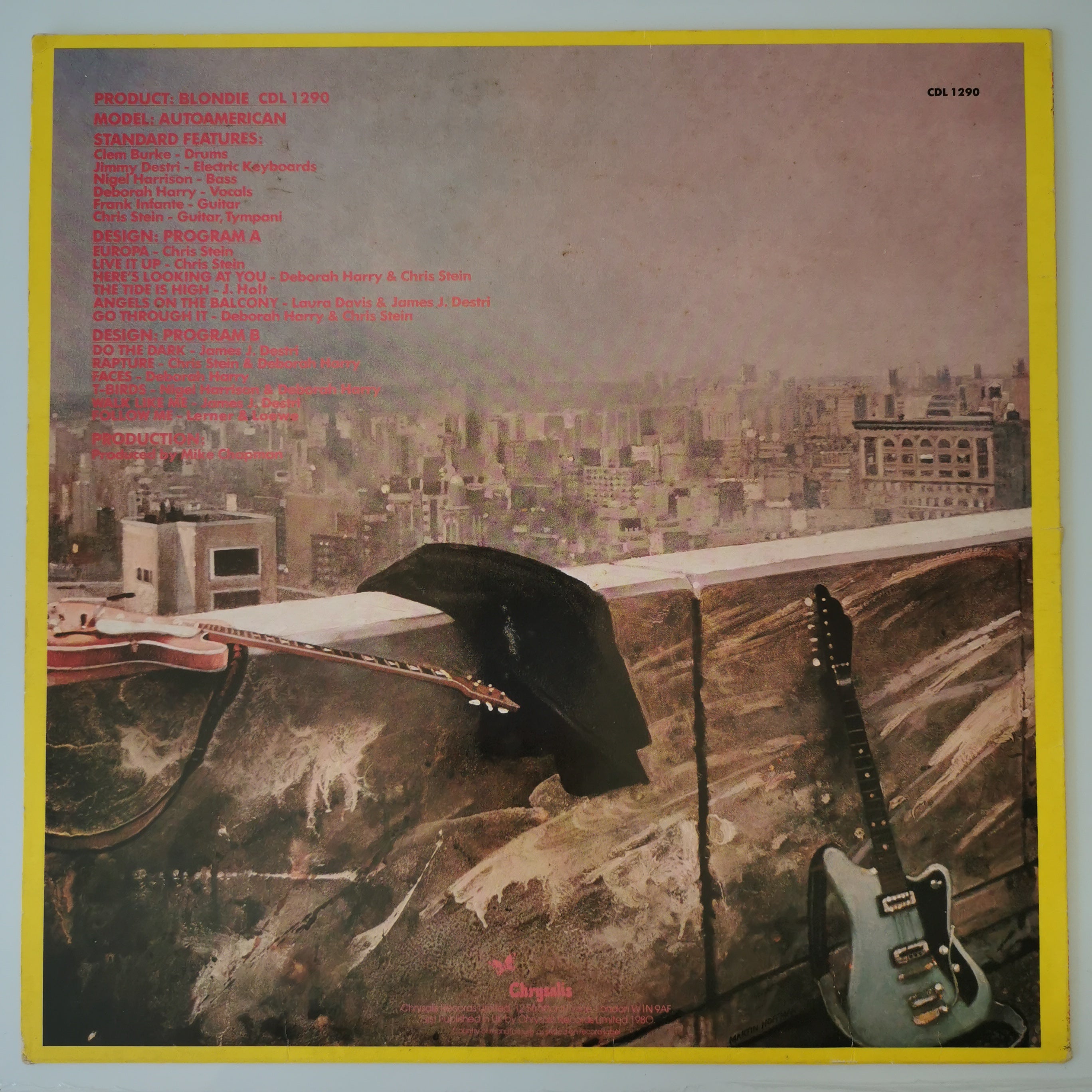 Blondie Autoamerican Vinyl LP Record 1980