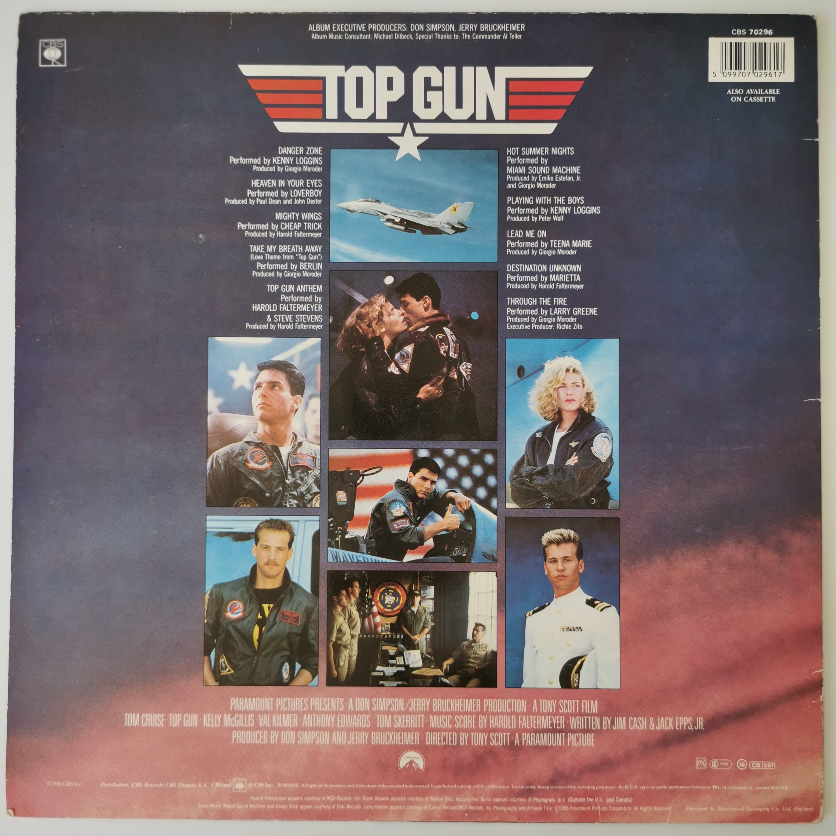 Top Gun (Original Motion Picture Soundtrack) Vinyl LP 1986
