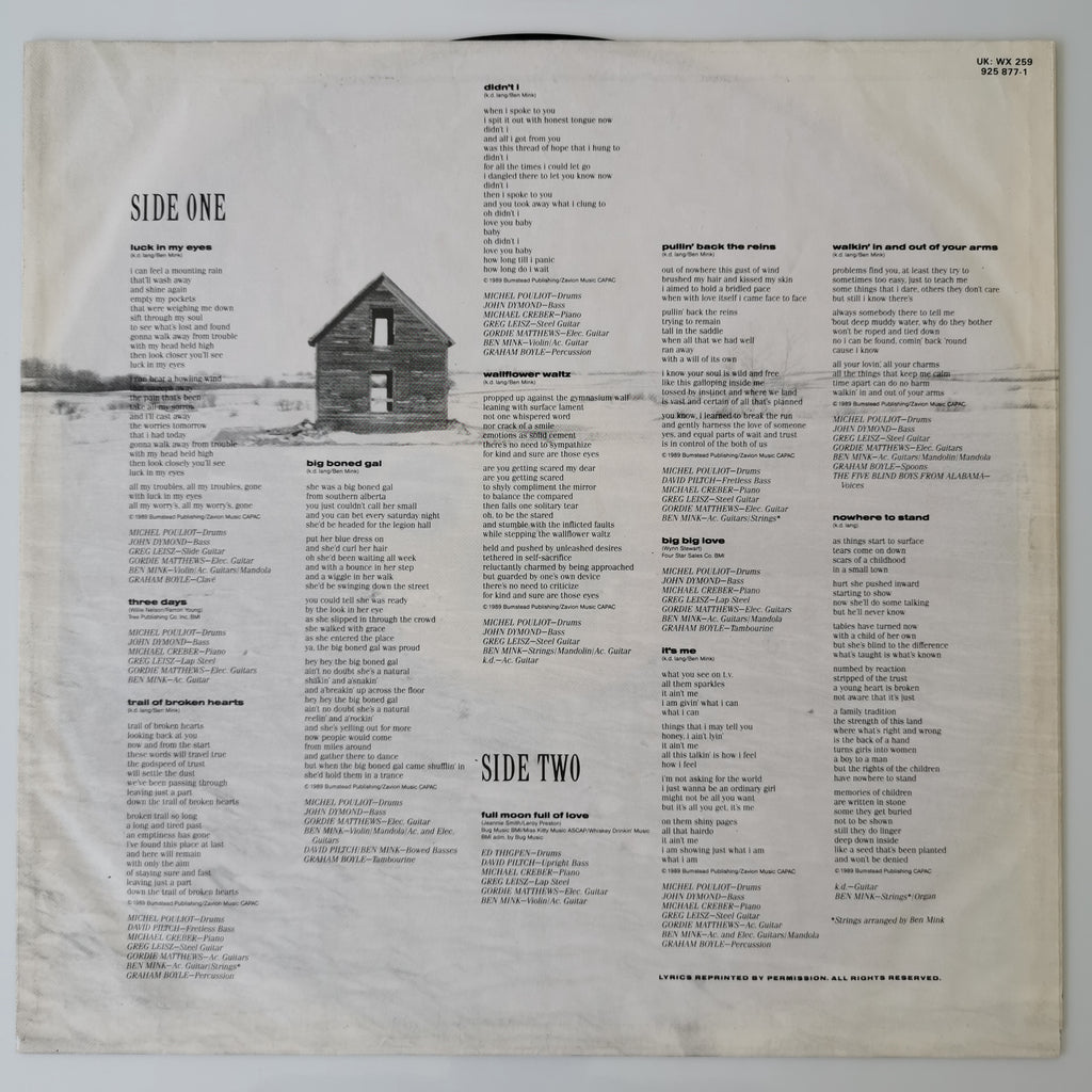 k.d. lang And The Reclines – Absolute Torch And Twang Vinyl LP