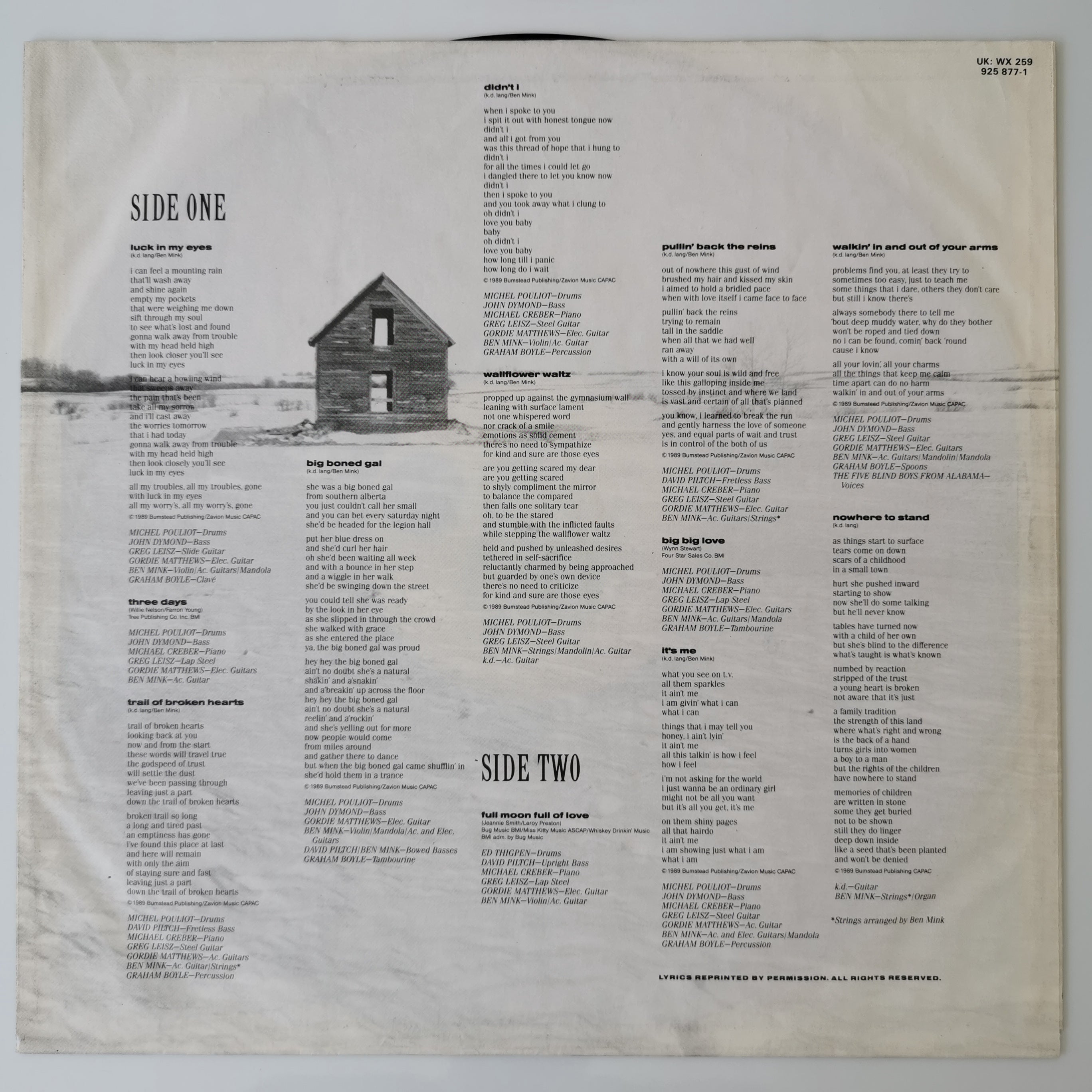 k.d. lang And The Reclines – Absolute Torch And Twang Vinyl LP
