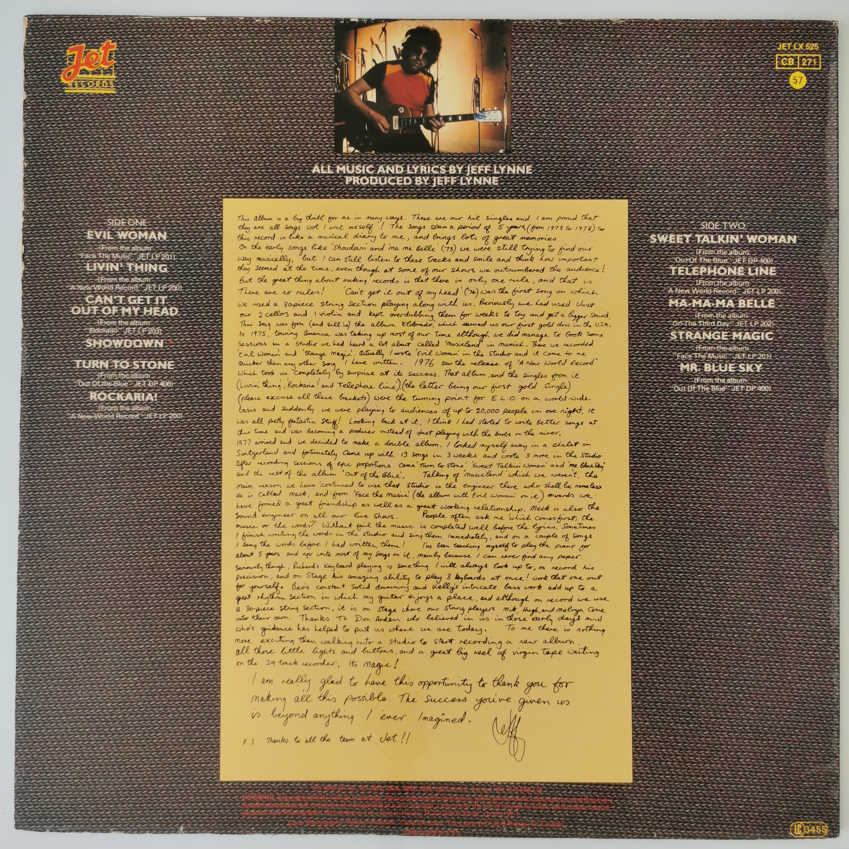 Electric Light Orchestra ELO's Greatest Hits Vinyl LP