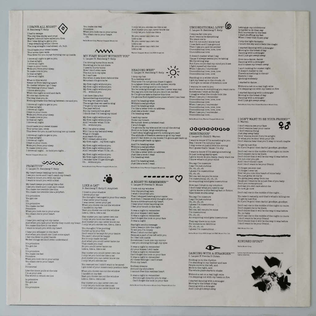 Cyndi Lauper – A Night To Remember Vinyl LP Record 1989