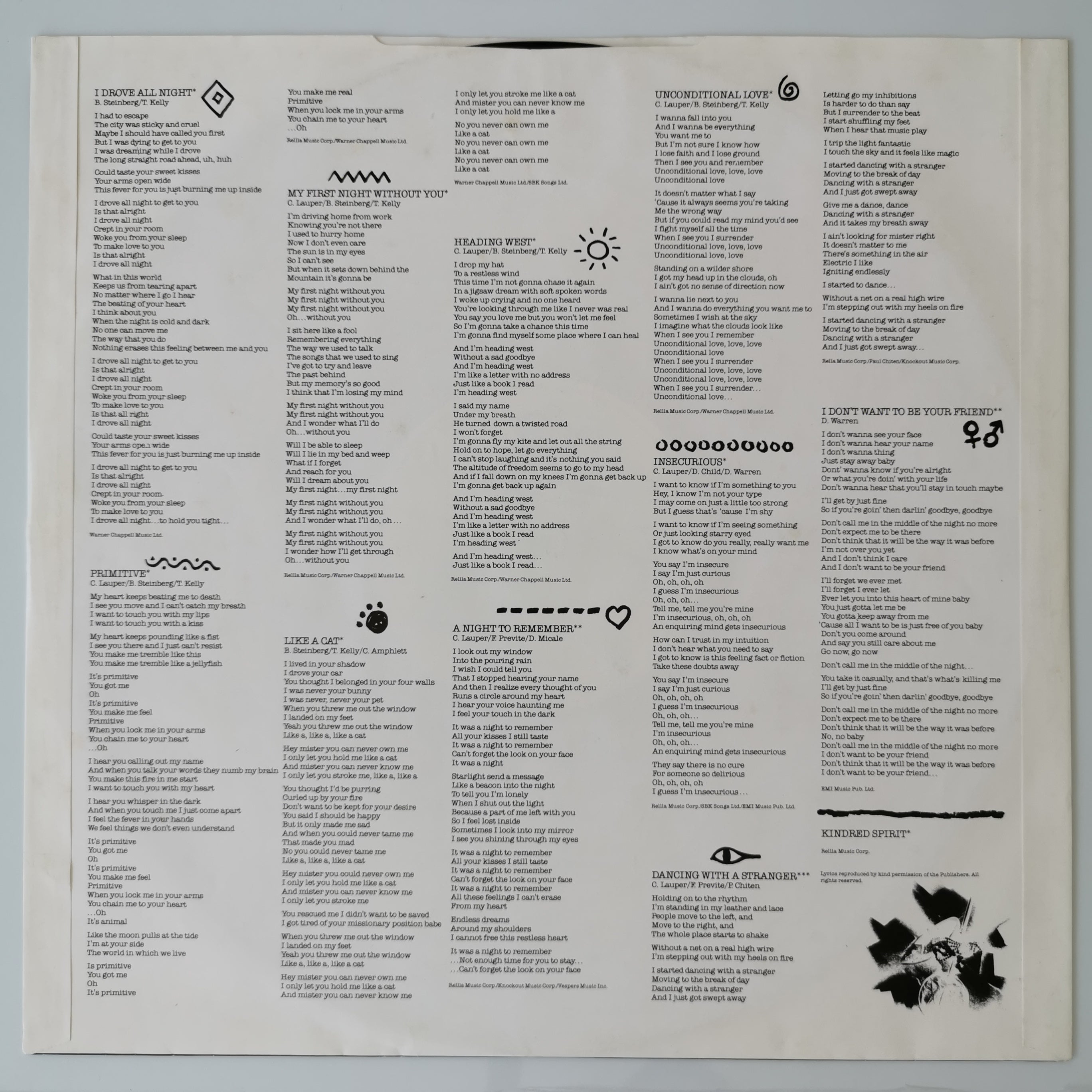 Cyndi Lauper – A Night To Remember Vinyl LP Record 1989