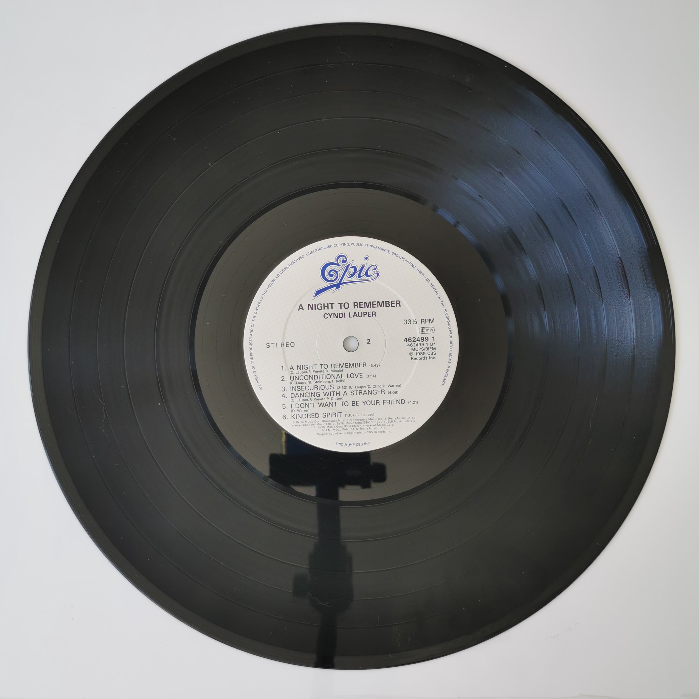 Cyndi Lauper – A Night To Remember Vinyl LP Record 1989