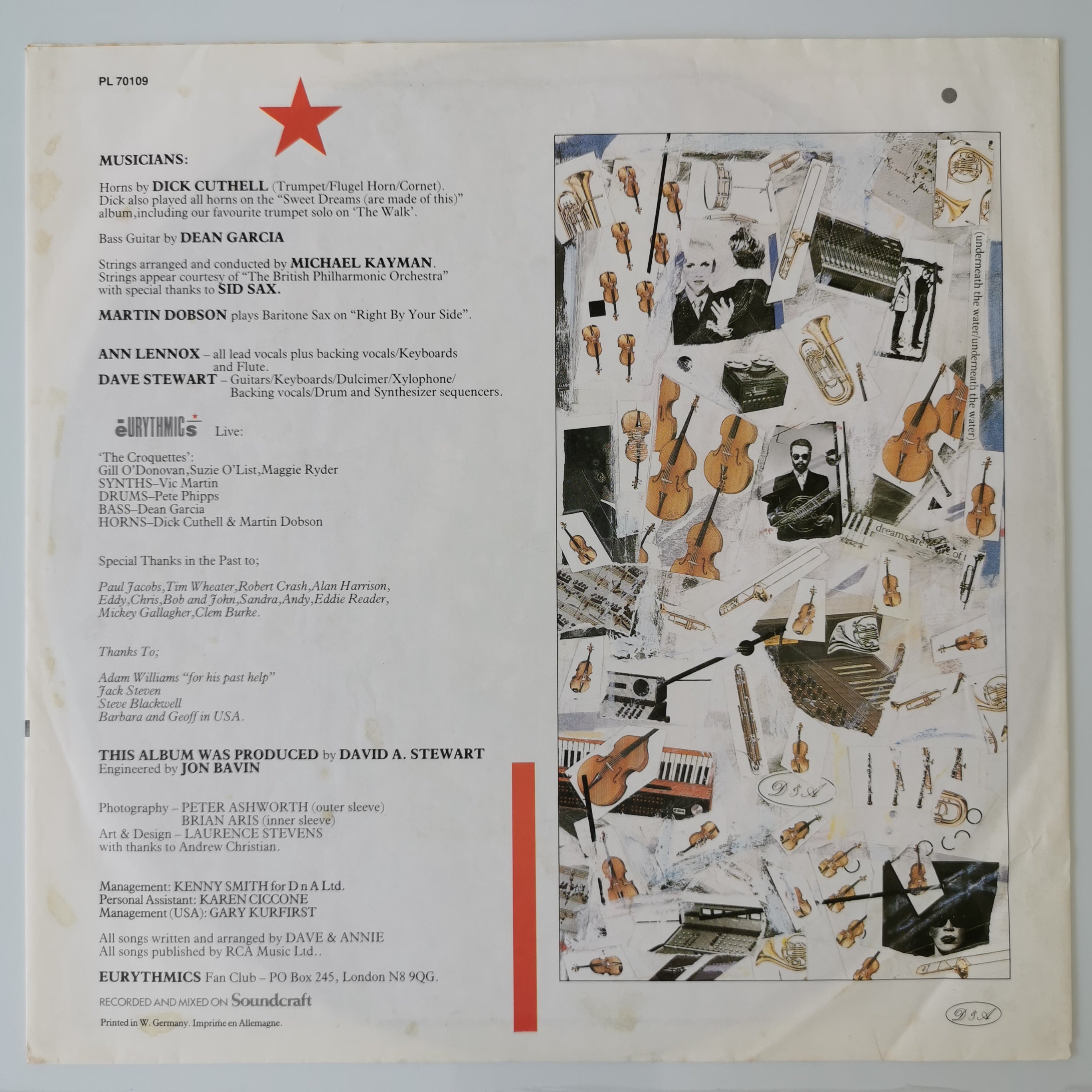 Eurythmics – Touch Vinyl LP Record 1983