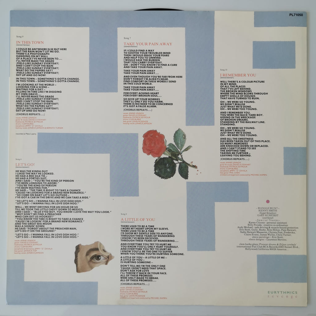 Eurythmics – Revenge Vinyl LP Record 1986